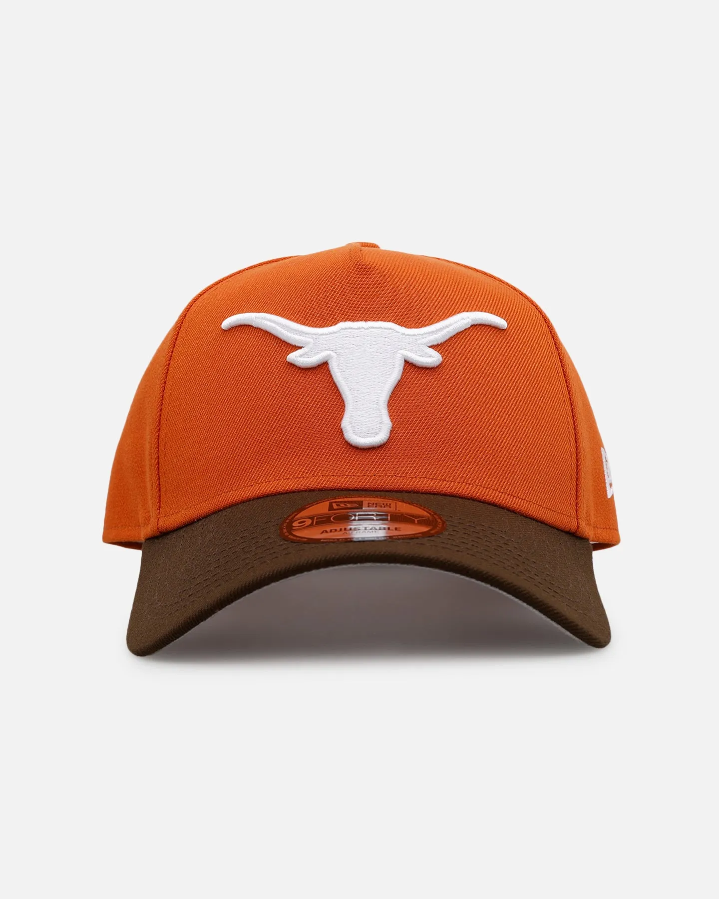 New Era Texas Longhorns 'Walnut Visor' 9FORTY A-Frame Snapback Walnut sold by Culture Kings