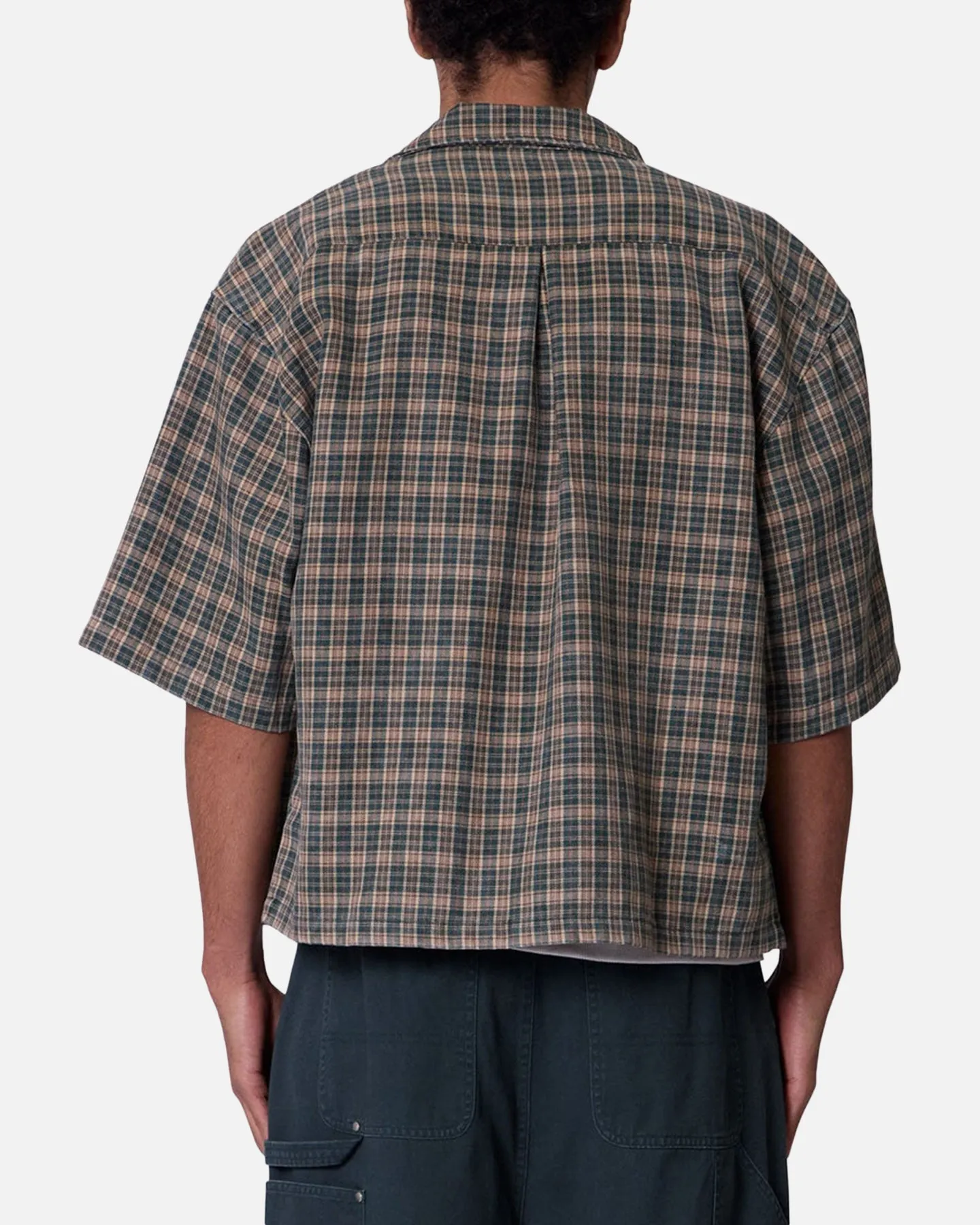 MNML Washed Poplin Over Button Up Shirt Green/Brown sold by Culture Kings product image thumbnail 4