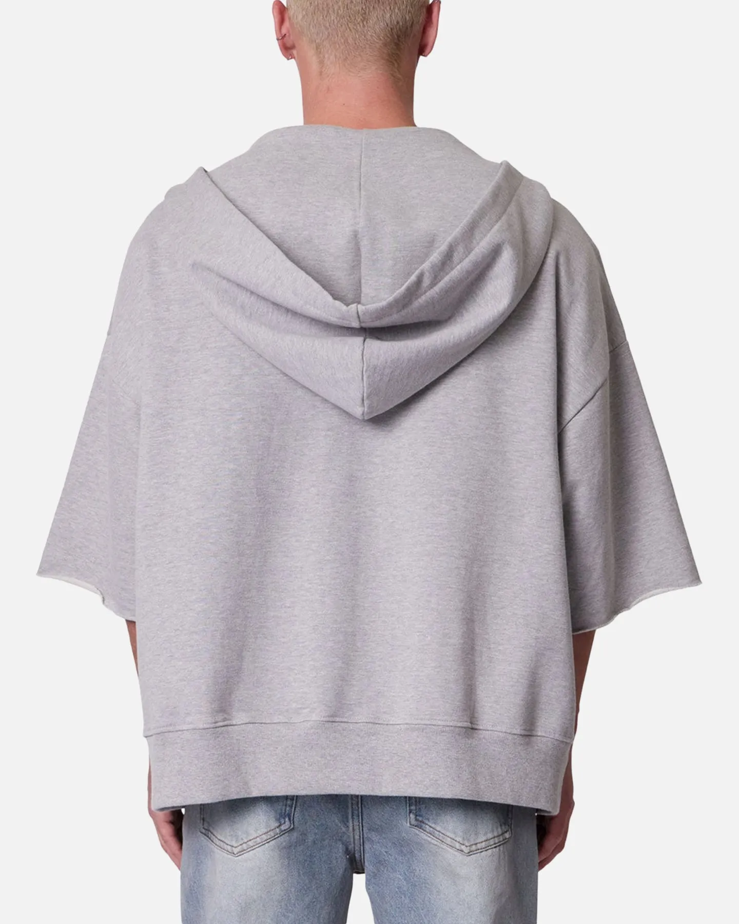 MNML Hooded 3/4 Sleeve Rag Sweater Grey sold by Culture Kings product image thumbnail 4