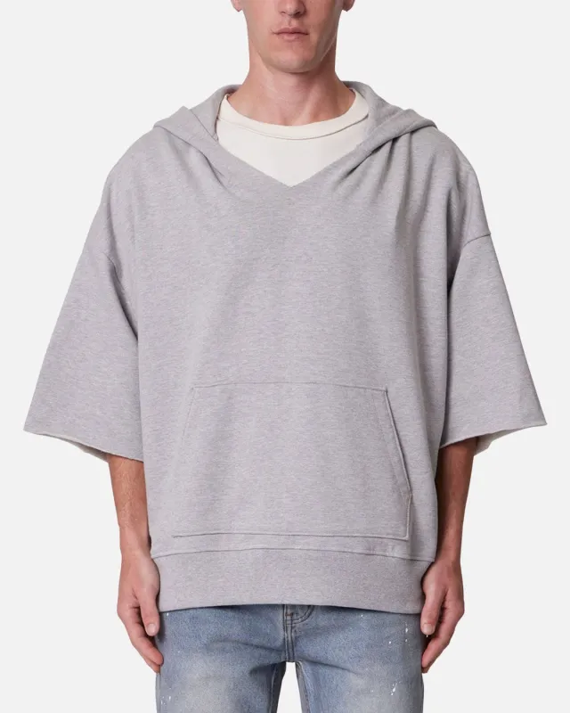 MNML Hooded 3/4 Sleeve Rag Sweater Grey sold by Culture Kings