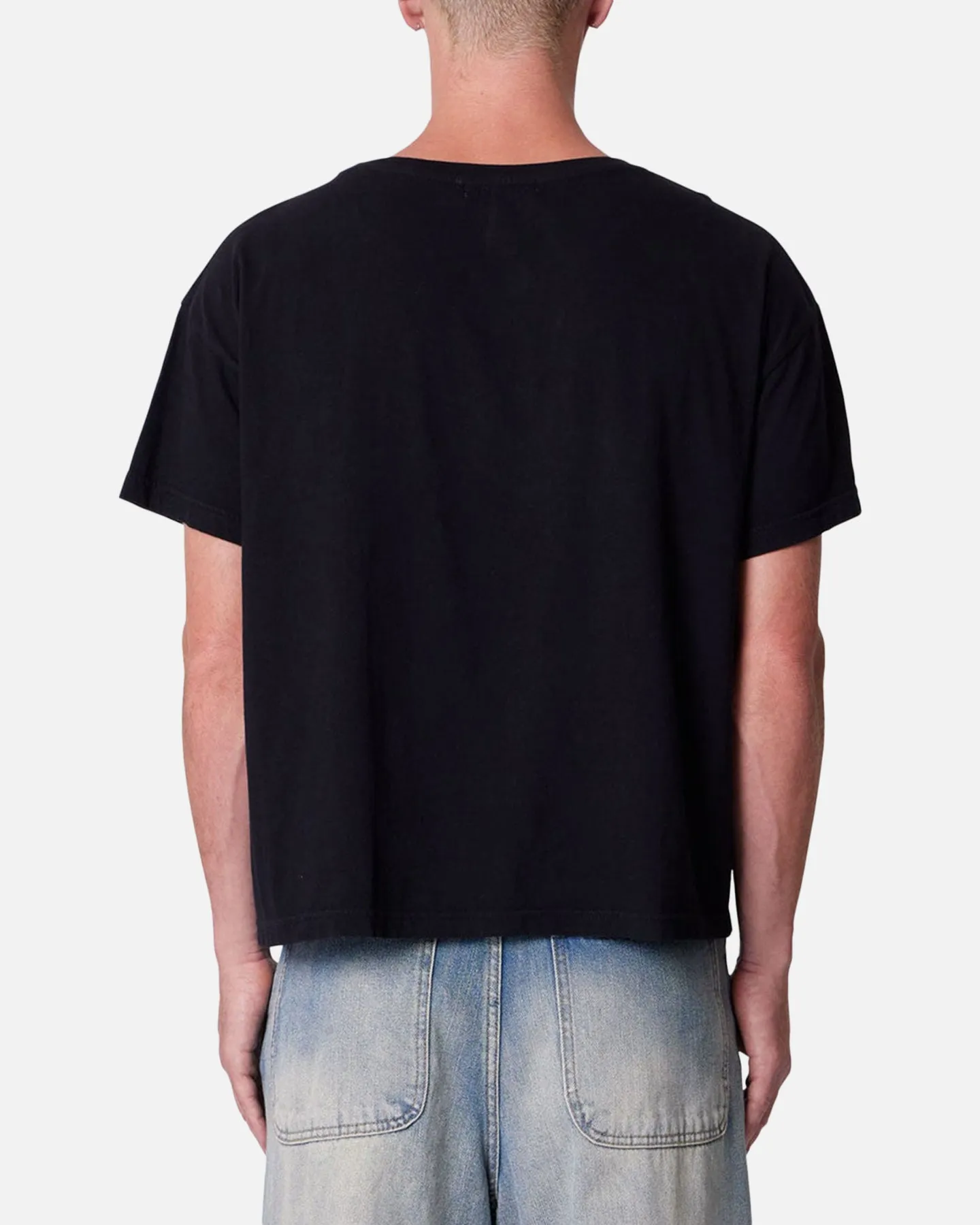 MNML Distressed Wide Neck T-Shirt Washed Black sold by Culture Kings product image thumbnail 4
