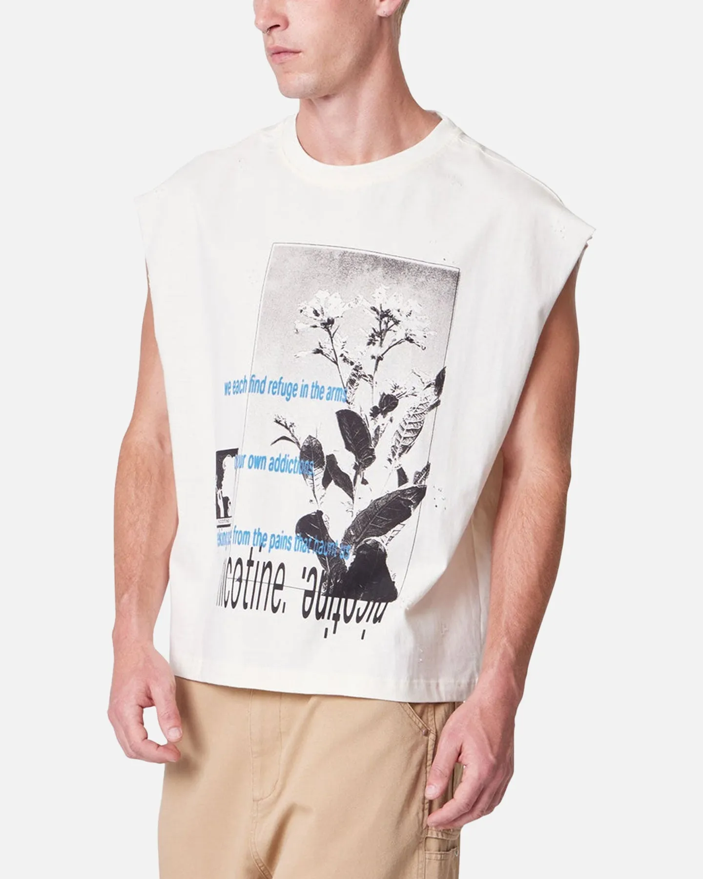 MNML Distressed Sleeveless Tank Antique White sold by Culture Kings product image thumbnail 5