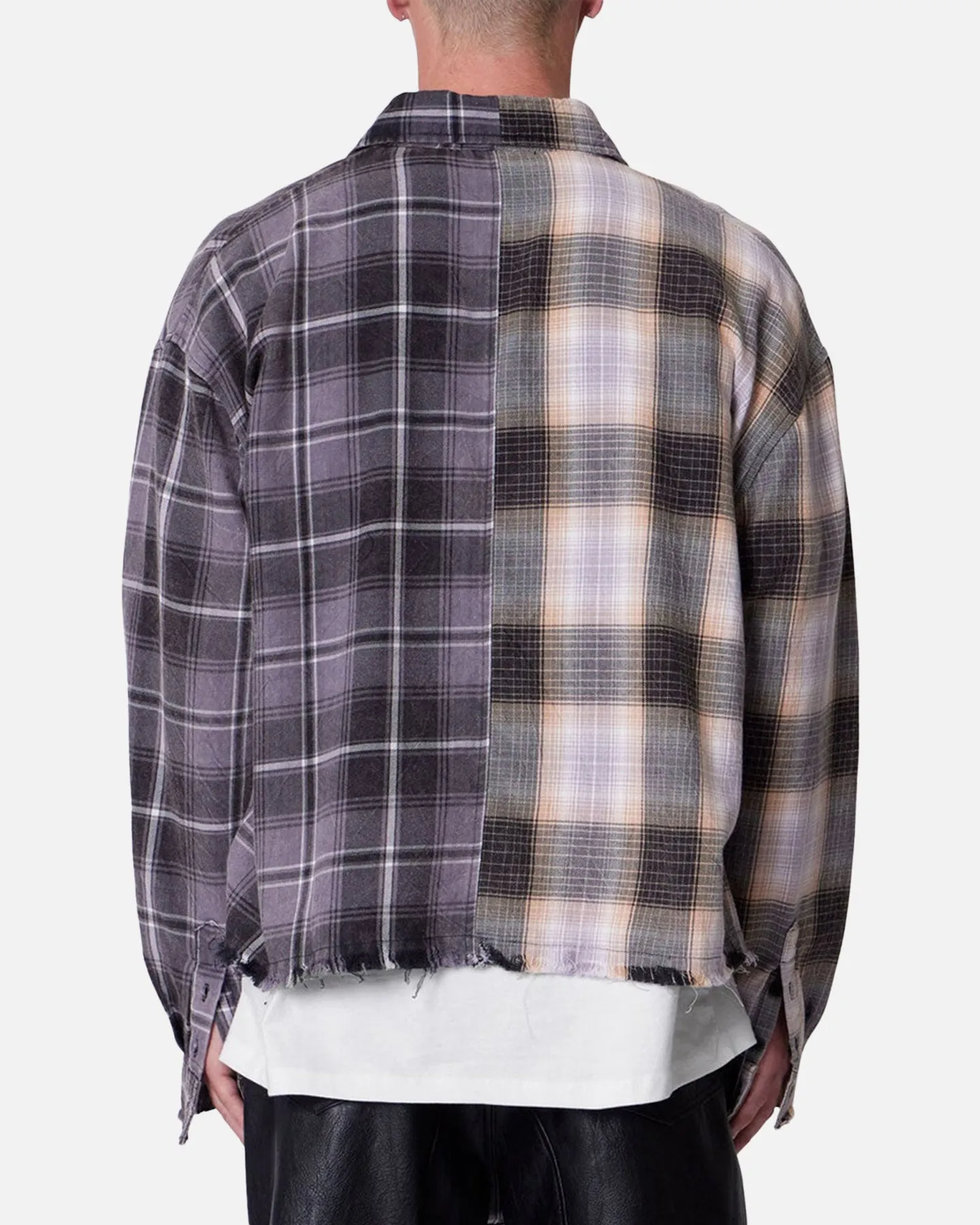 MNML Mixed Flannel Button Up Shirt Olive/Brown sold by Culture Kings product image thumbnail 4