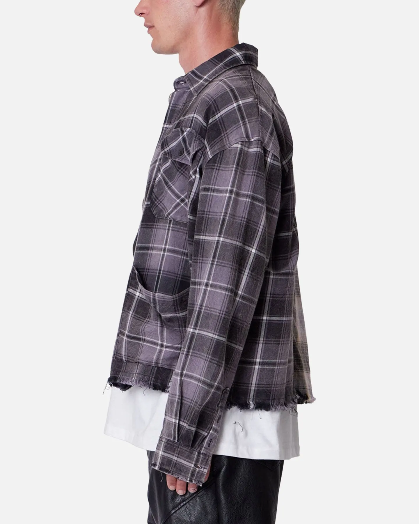 MNML Mixed Flannel Button Up Shirt Olive/Brown sold by Culture Kings product image thumbnail 3