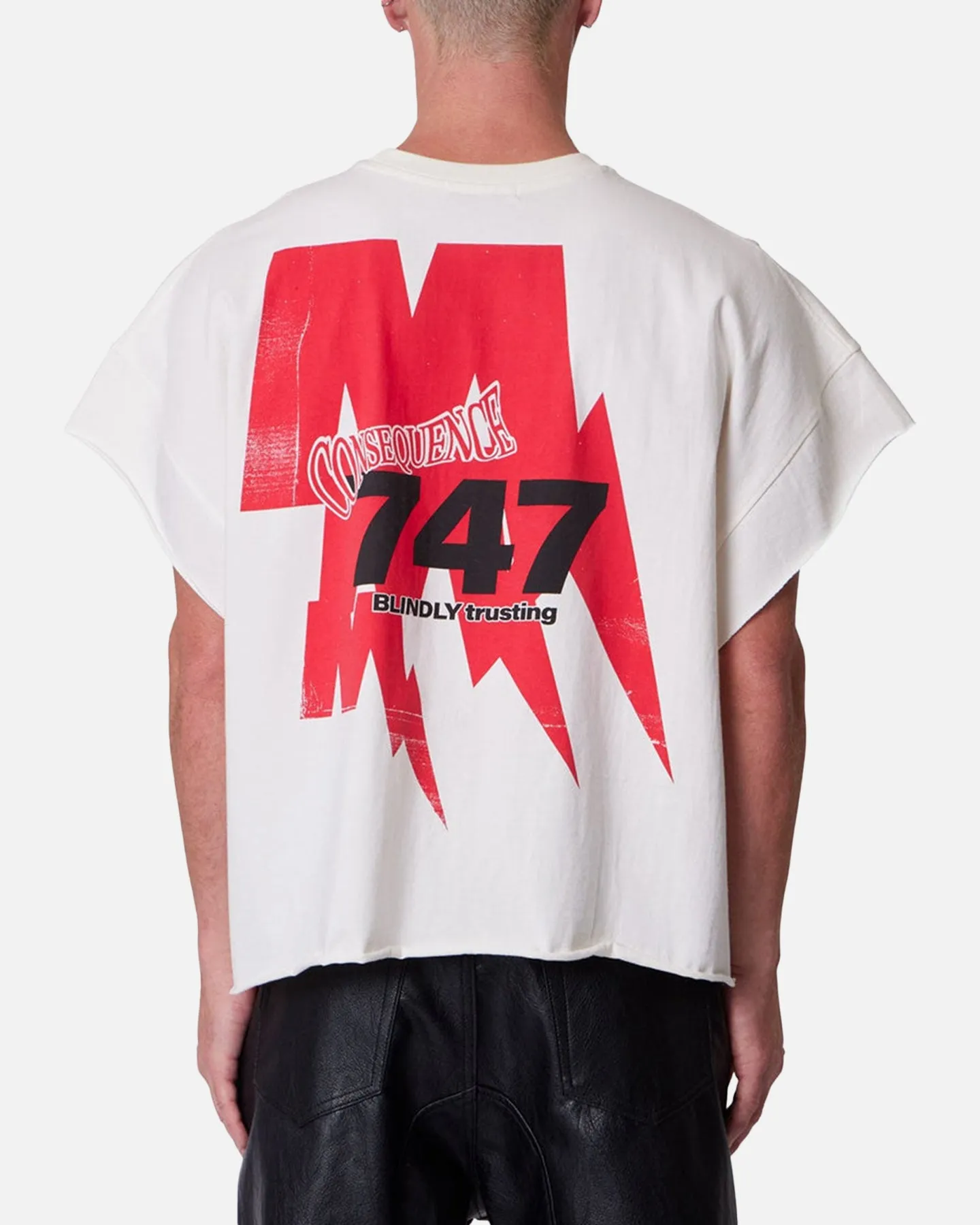 MNML Grim Cutoff Muscle T-Shirt Off White sold by Culture Kings product image thumbnail 4