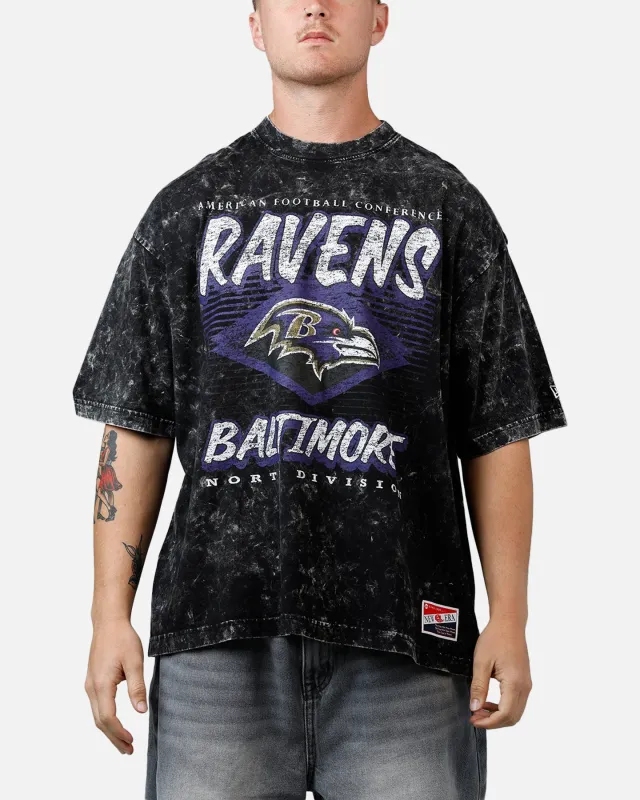 New Era Baltimore Ravens Essentials T-Shirt Washed Black sold by Culture Kings