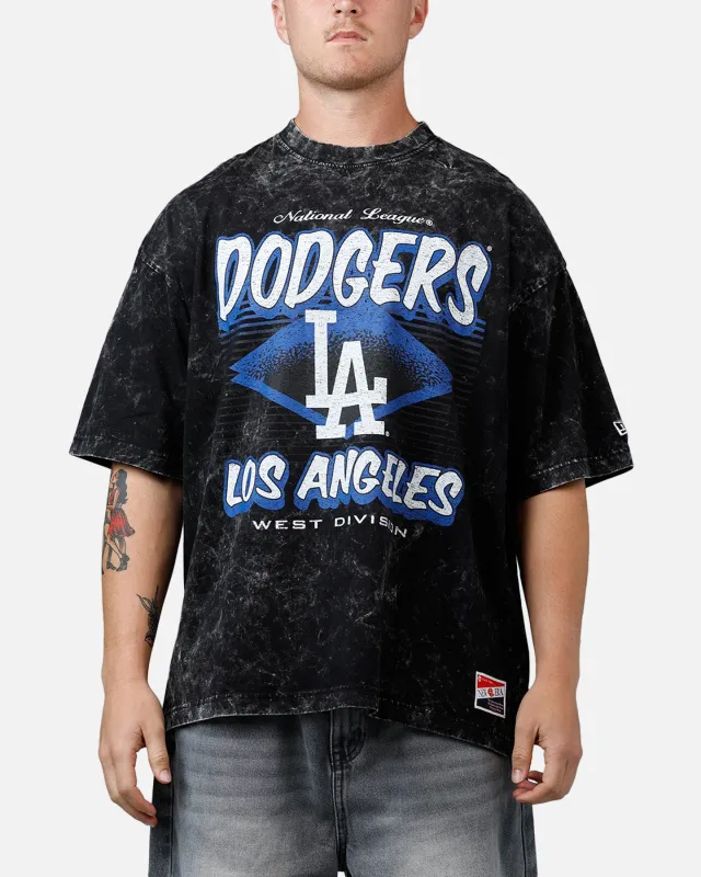 New Era Los Angeles Dodgers Boxy Essentials T-Shirt Washed Black sold by Culture Kings