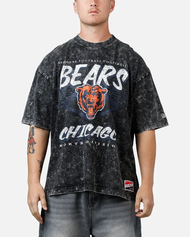 New Era Chicago Bears Boxy Essentials T-Shirt Washed Black sold by Culture Kings