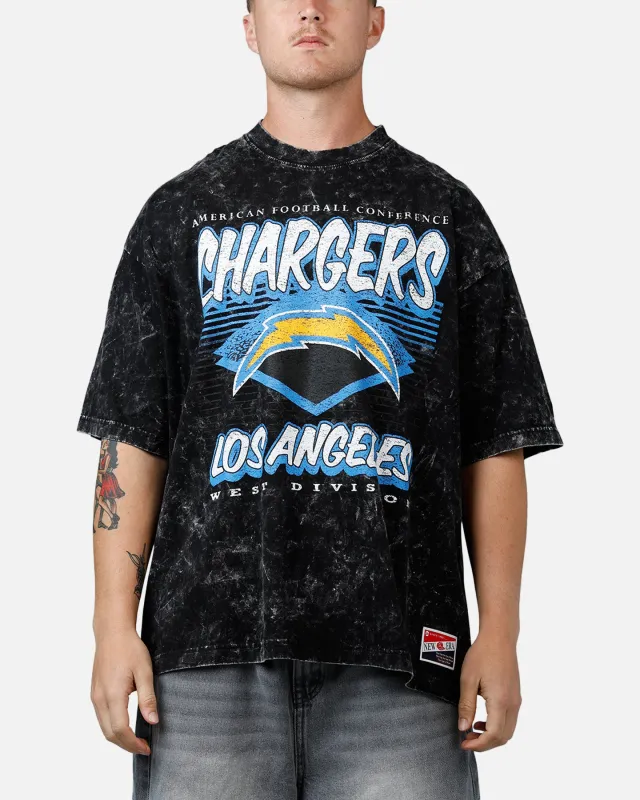 New Era Los Angeles Chargers Boxy Essentials T-Shirt Washed Black sold by Culture Kings