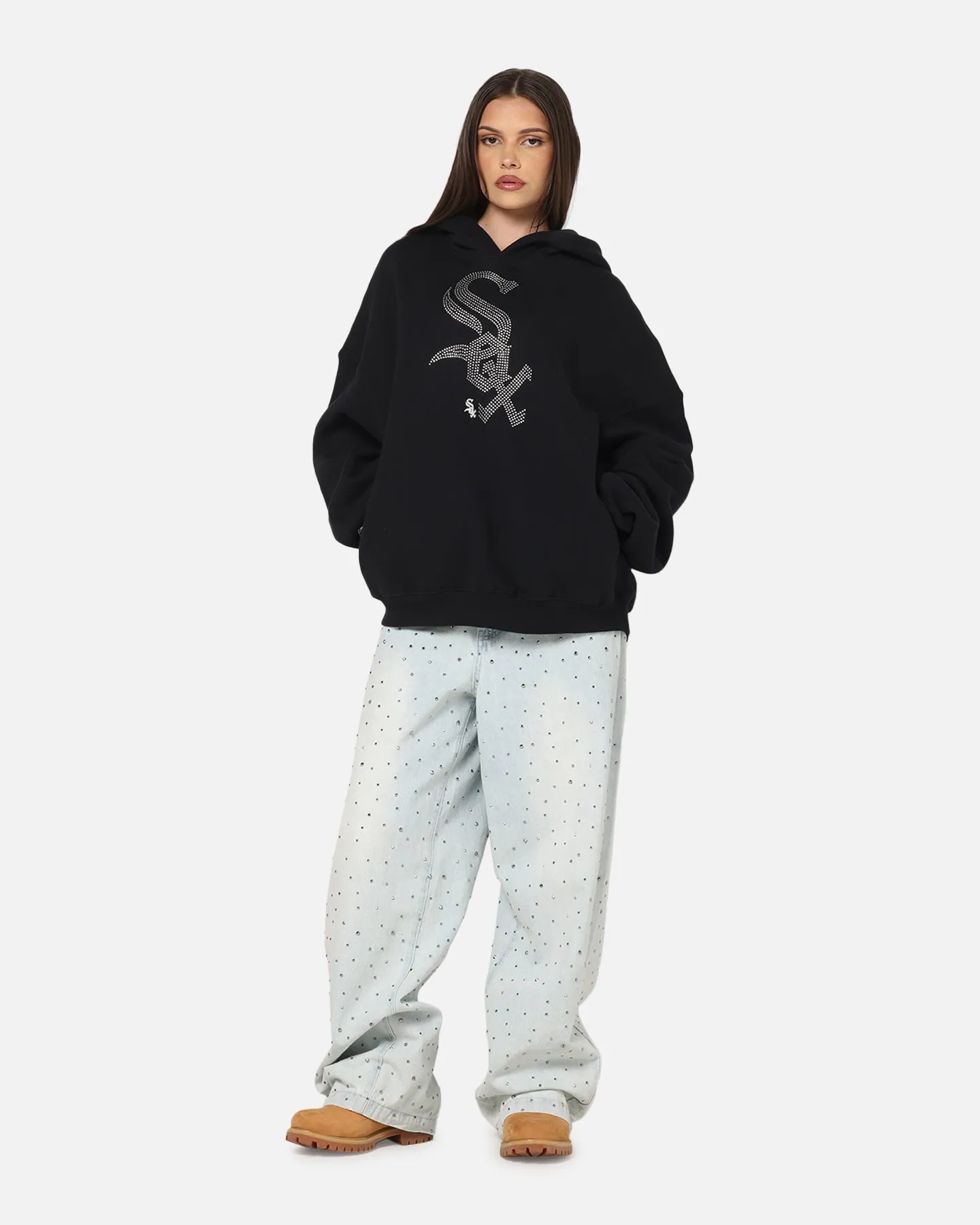 Mitchell & Ness Chicago White Sox Rhinestone Hoodie Faded Black sold by Culture Kings product image thumbnail 2