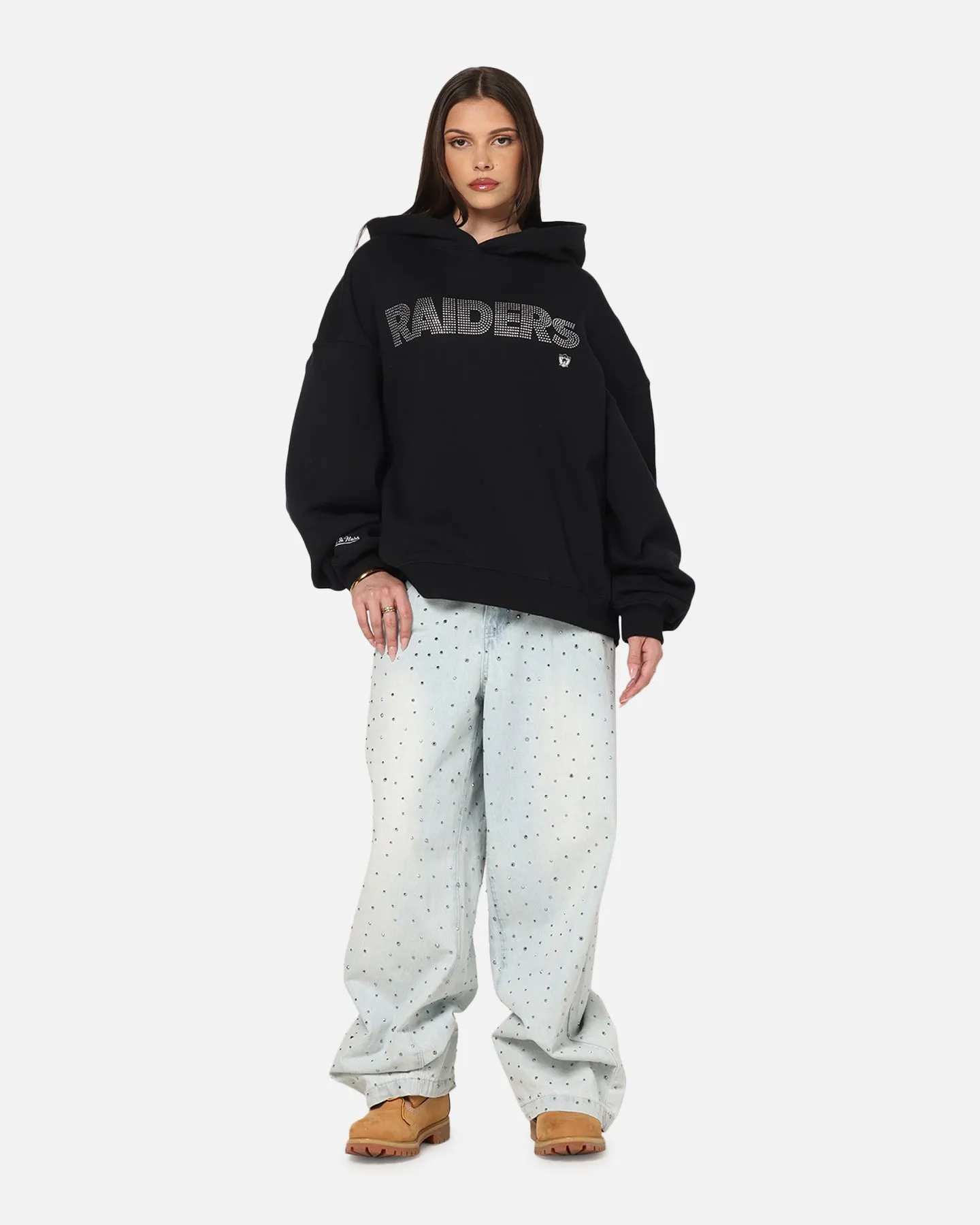 Mitchell & Ness Las Vegas Raiders Rhinestone Hoodie Faded Black sold by Culture Kings product image thumbnail 3