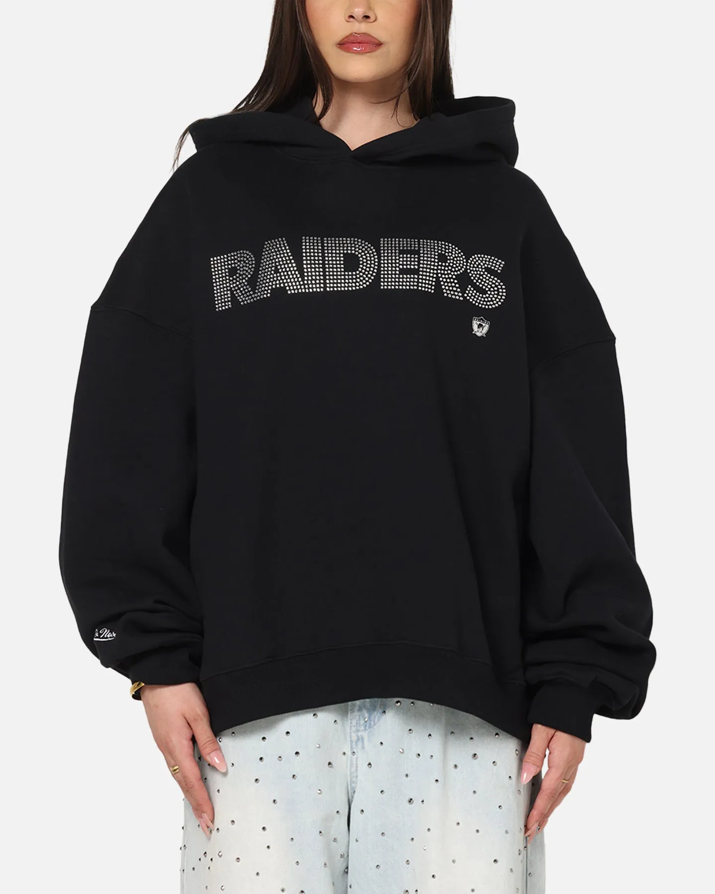 Mitchell & Ness Las Vegas Raiders Rhinestone Hoodie Faded Black sold by Culture Kings