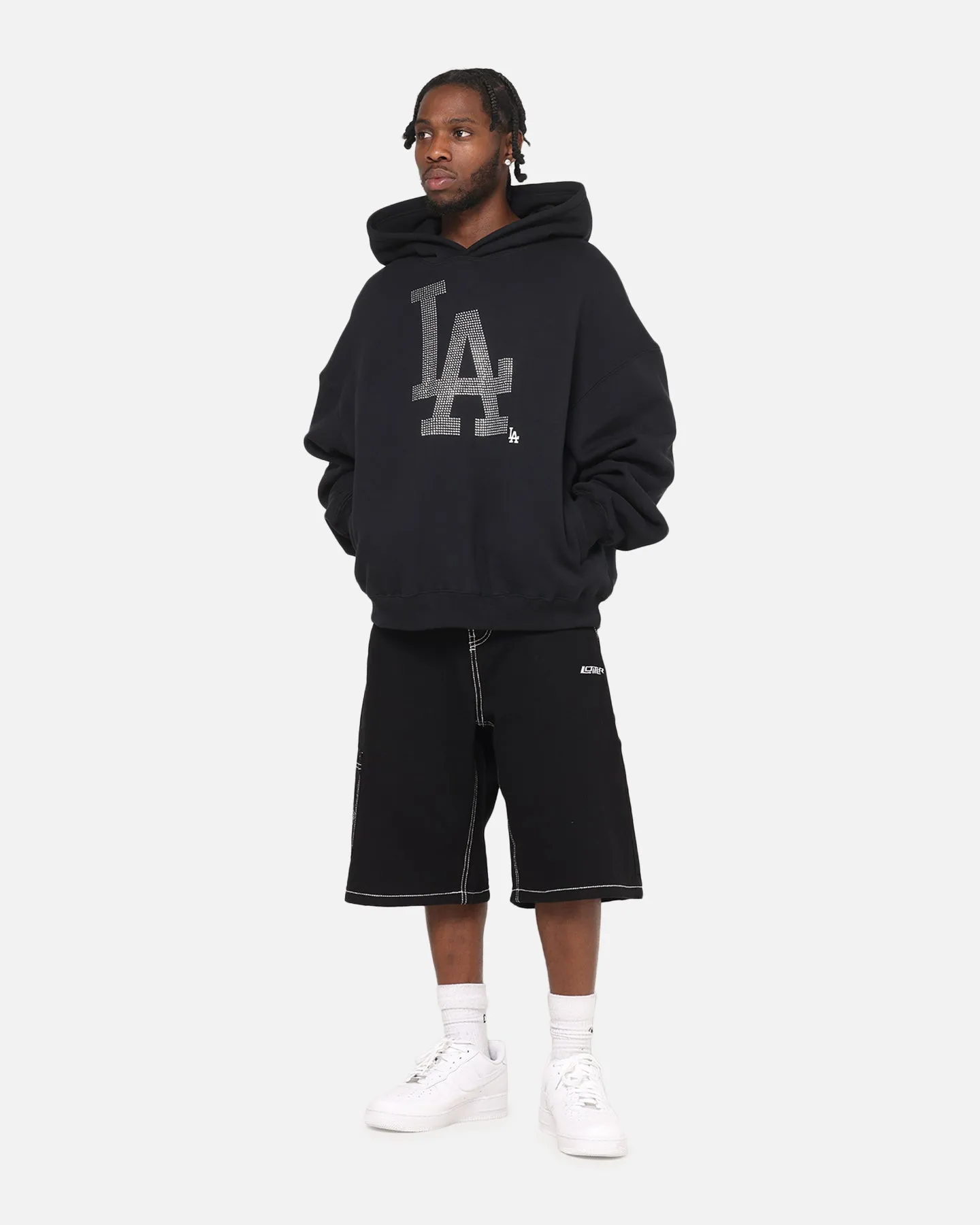 Mitchell & Ness Los Angeles Dodgers Rhinestone Hoodie Faded Black sold by Culture Kings product image thumbnail 2