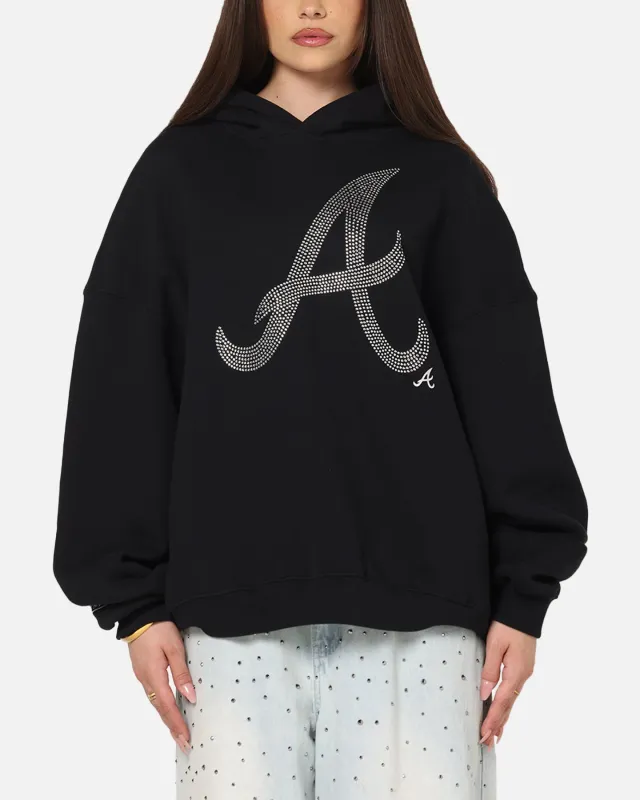 Mitchell & Ness Atlanta Braves Rhinestone Hoodie Faded Black sold by Culture Kings