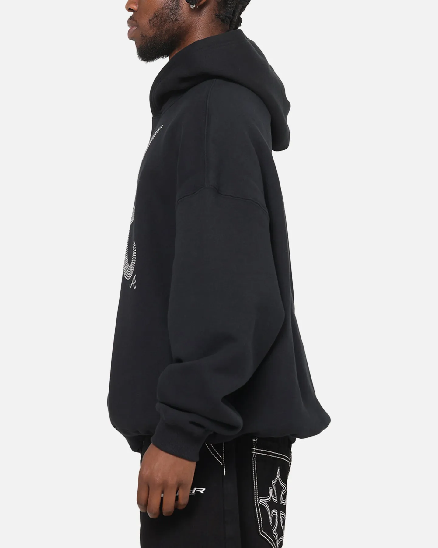 Mitchell & Ness Atlanta Braves Rhinestone Hoodie Faded Black sold by Culture Kings product image thumbnail 5