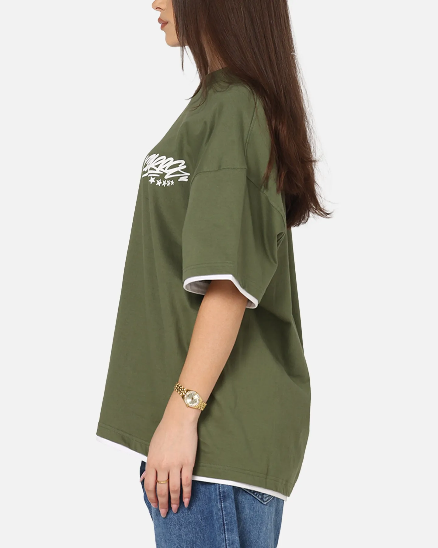 Carre Motion Layered T-Shirt Green/White sold by Culture Kings product image thumbnail 5