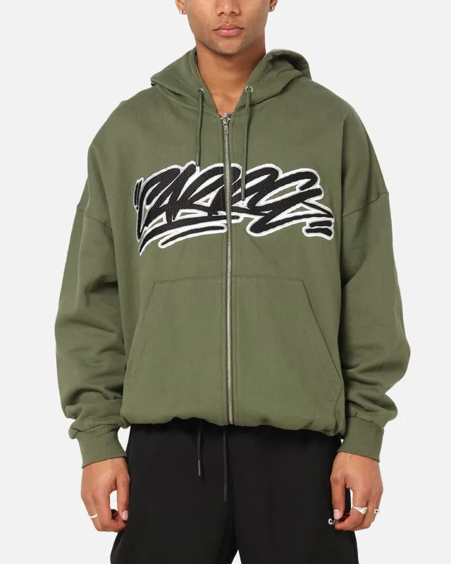 Carre Terrace Zip Hoodie Olive sold by Culture Kings