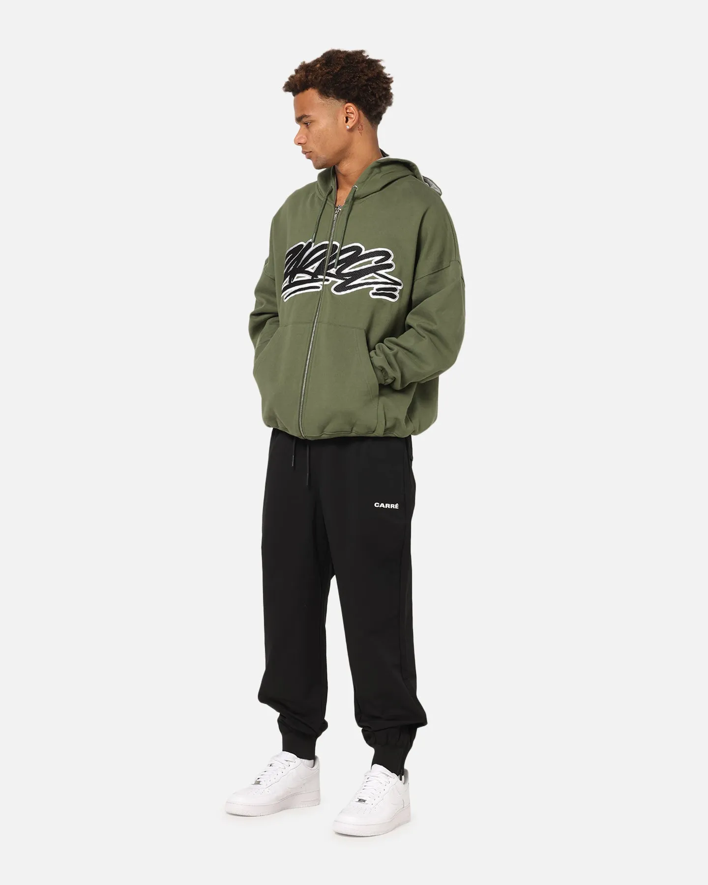 Carre Terrace Zip Hoodie Olive sold by Culture Kings product image thumbnail 2