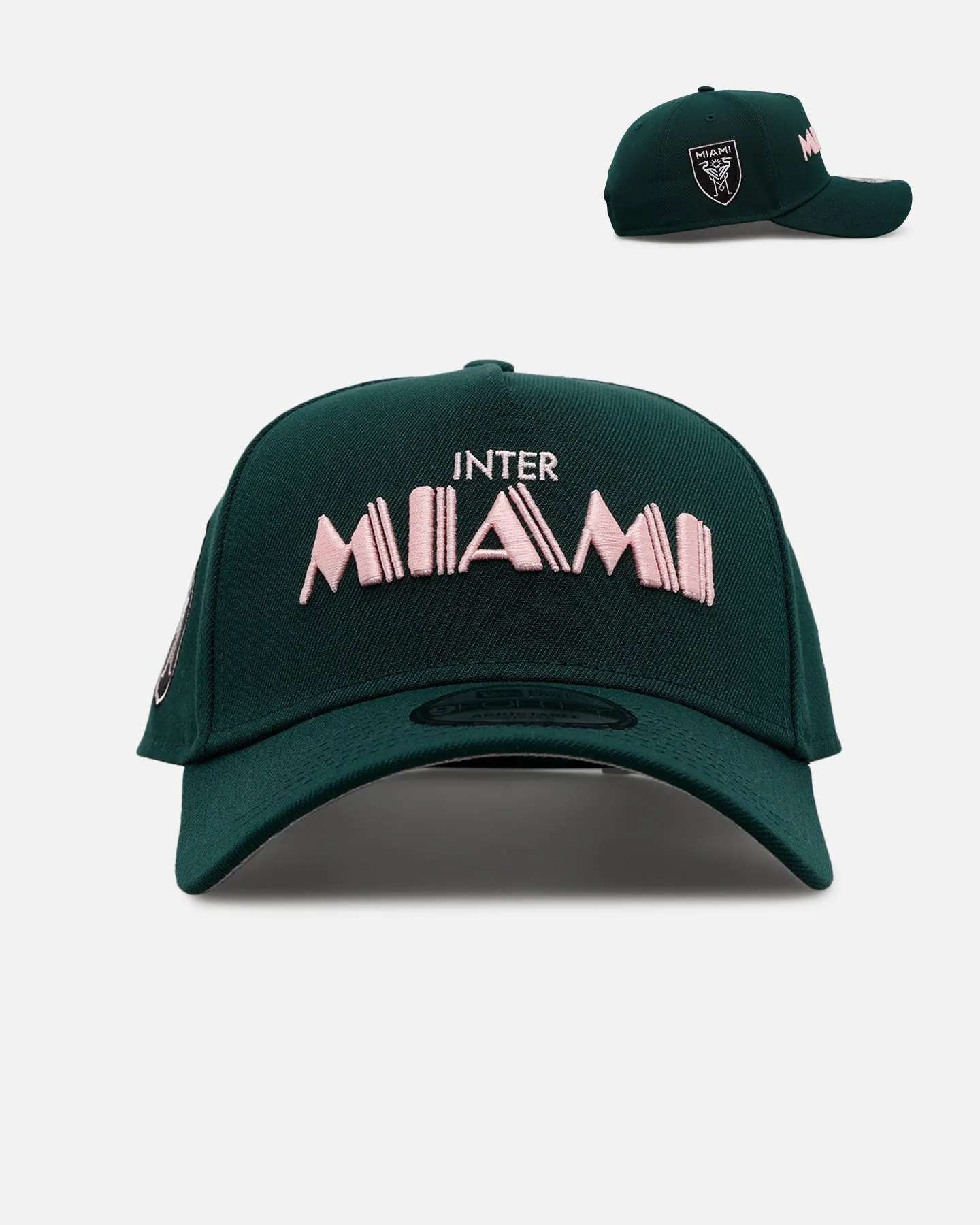 New Era Inter Miami CF 'Evergreen' 9FORTY A-Frame Snapback Dark Green sold by Culture Kings