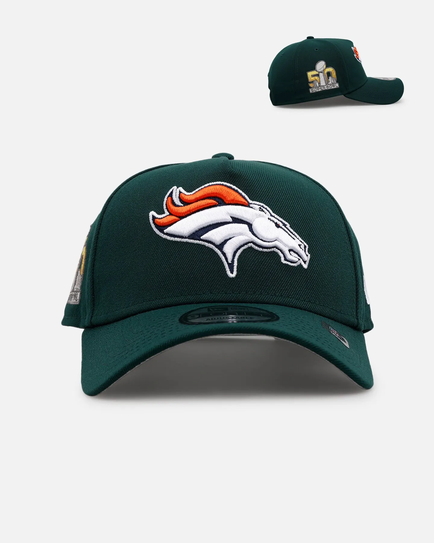New Era Denver Broncos 'Evergreen' 9FORTY A-Frame Snapback Dark Green sold by Culture Kings