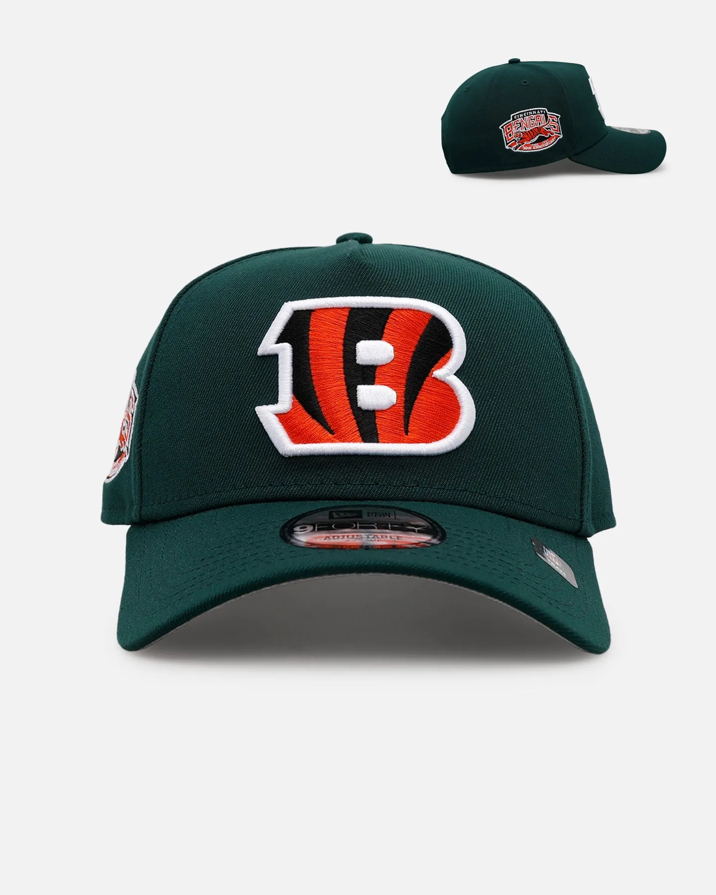 New Era Cincinnati Bengals 'Evergreen' 9FORTY A-Frame Snapback Dark Green sold by Culture Kings