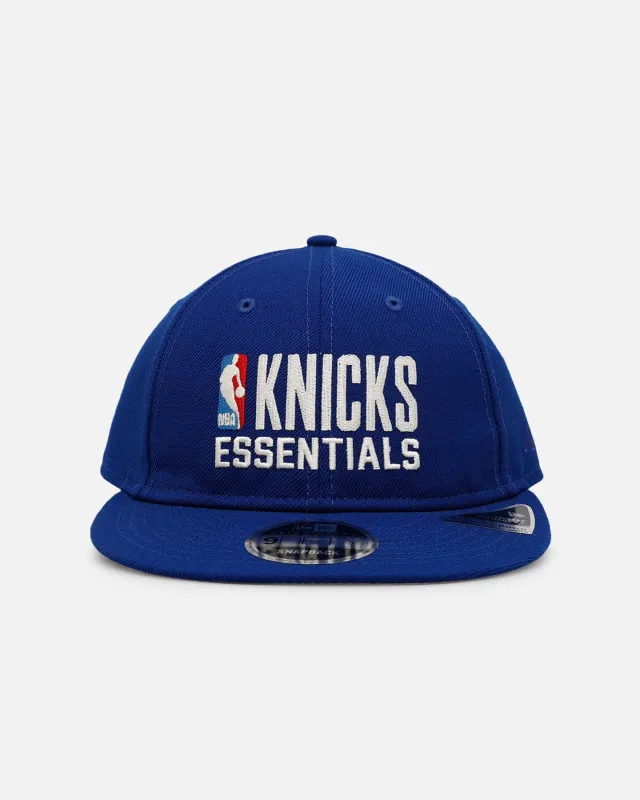 New Era New York Knicks 'Fear Of God x NBA' 9FIFTY Retro Crown Snapback Blue made by New Era