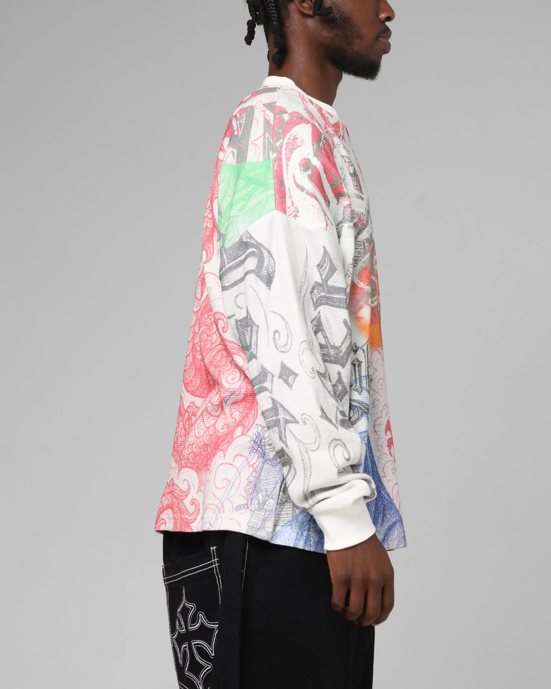 Loiter Sketch Book Long Sleeve T-Shirt White sold by Culture Kings product image thumbnail 4