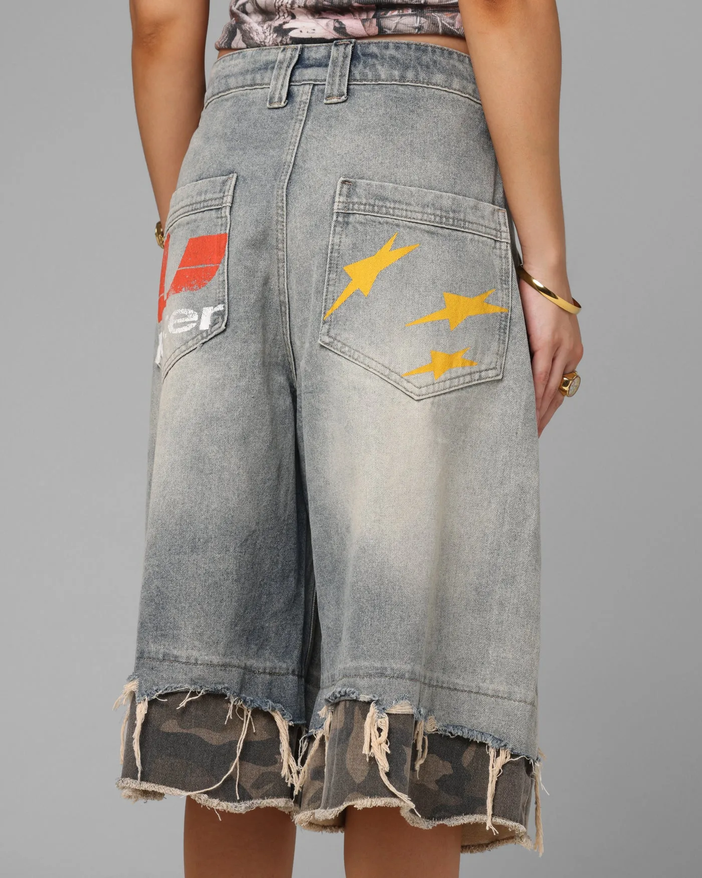Loiter Oil Rig Denim Jorts Blue Wash sold by Culture Kings product image thumbnail 3