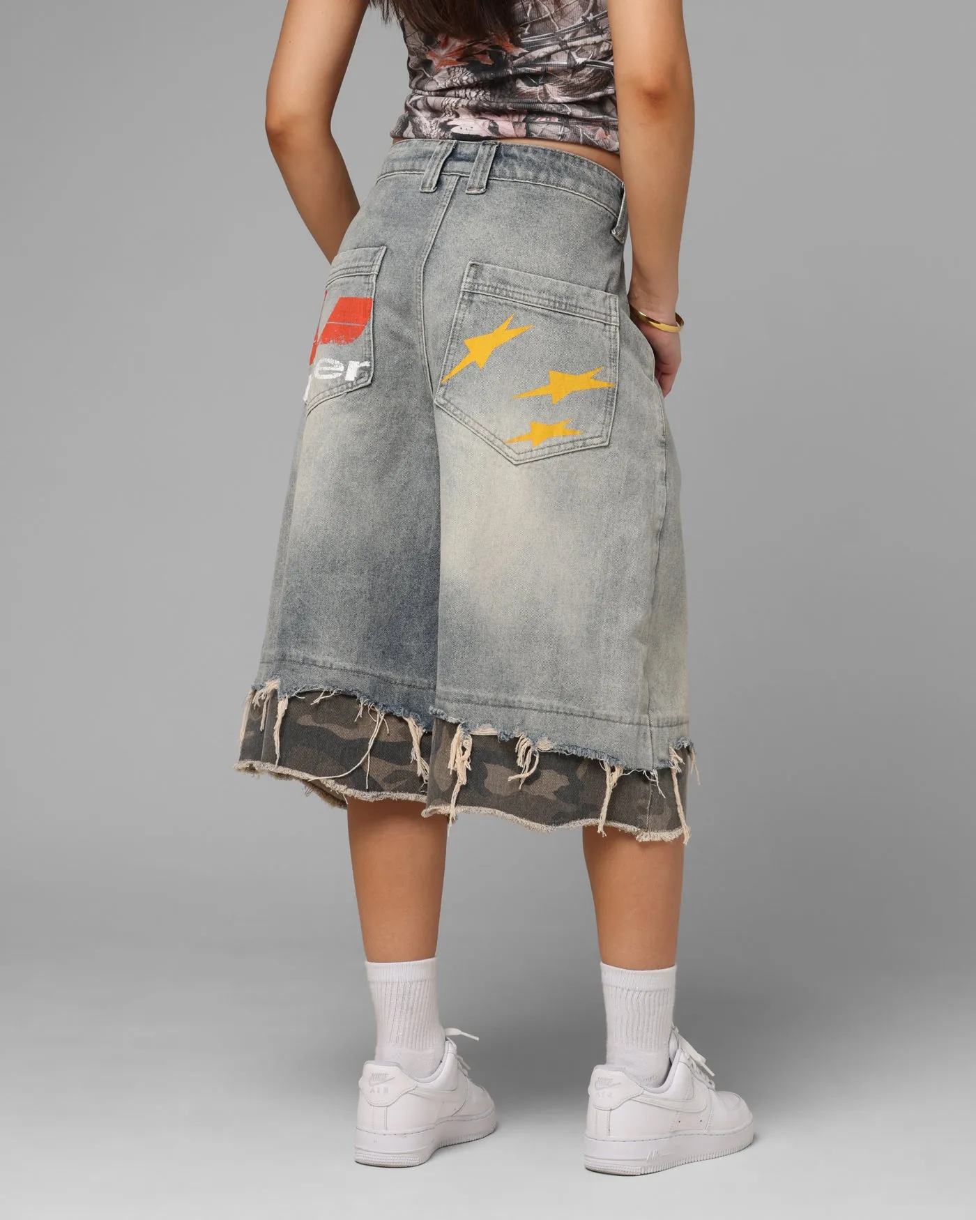 Loiter Oil Rig Denim Jorts Blue Wash sold by Culture Kings product image thumbnail 5