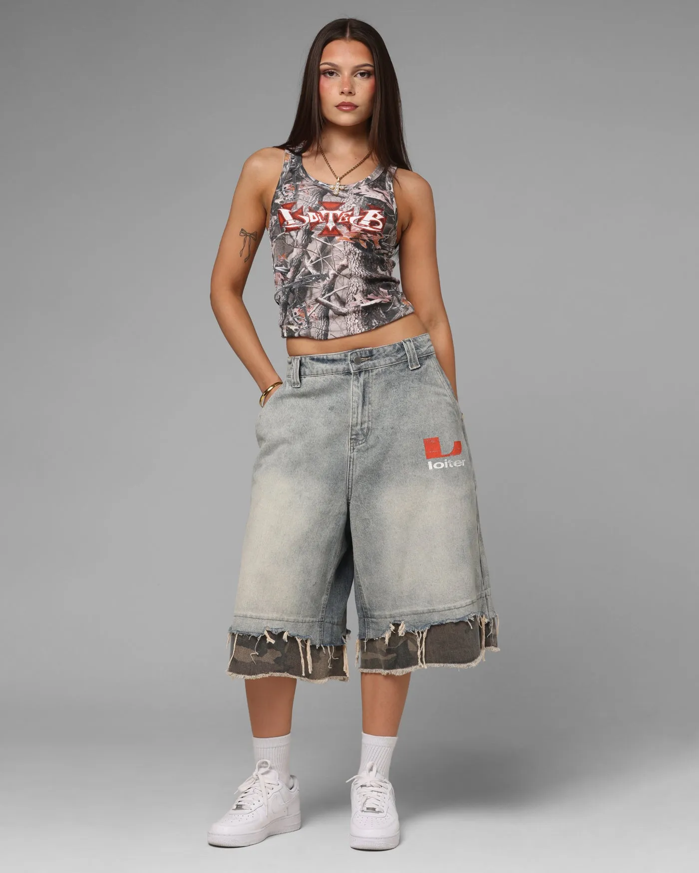 Loiter Oil Rig Denim Jorts Blue Wash sold by Culture Kings product image thumbnail 2