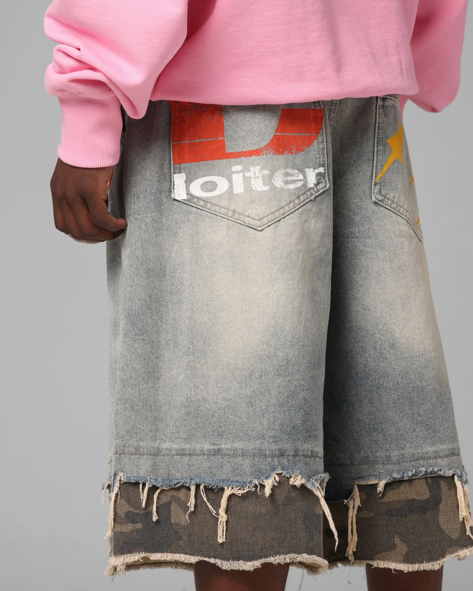 Loiter Oil Rig Denim Jorts Blue Wash sold by Culture Kings product image thumbnail 3