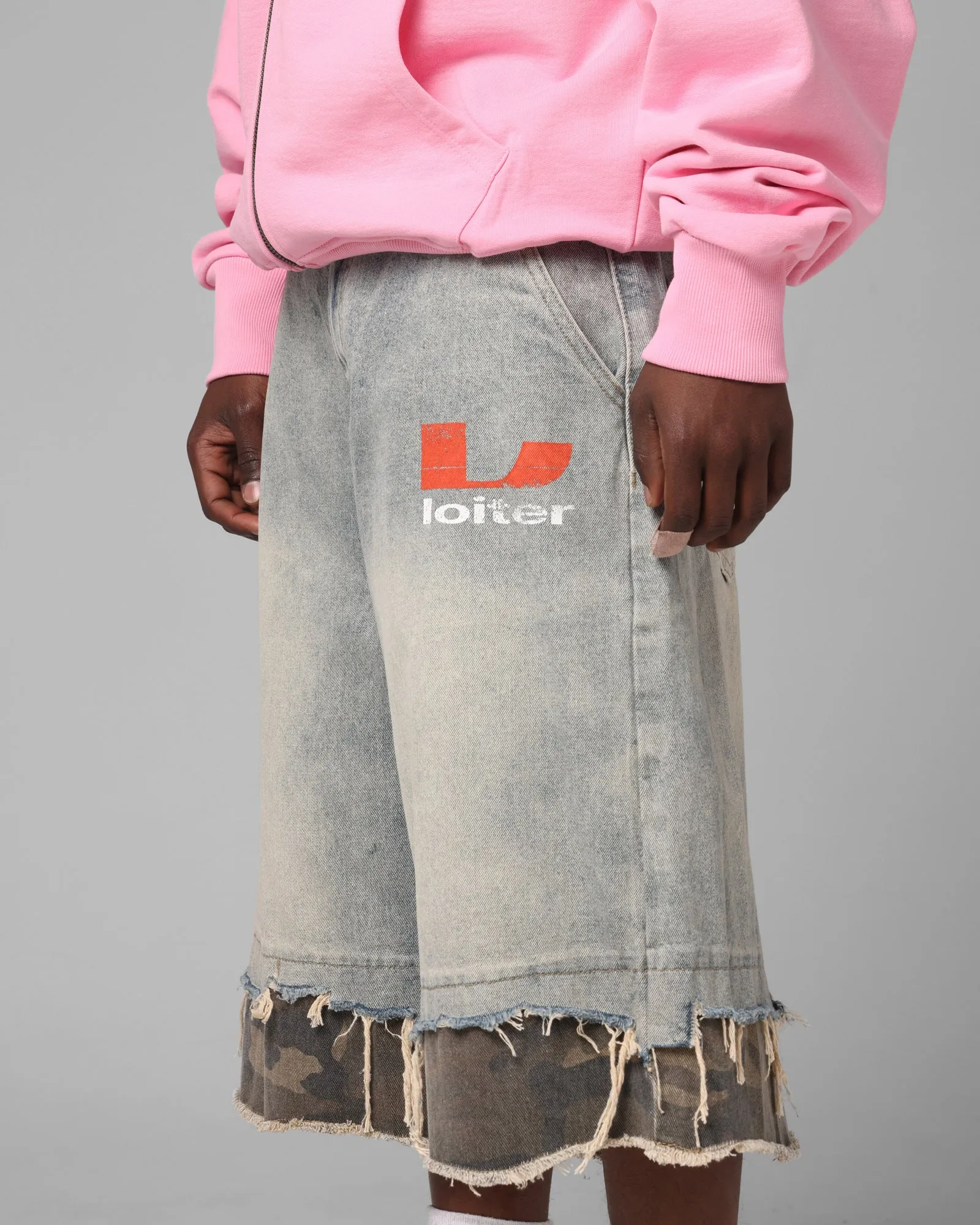 Loiter Oil Rig Denim Jorts Blue Wash sold by Culture Kings product image thumbnail 4