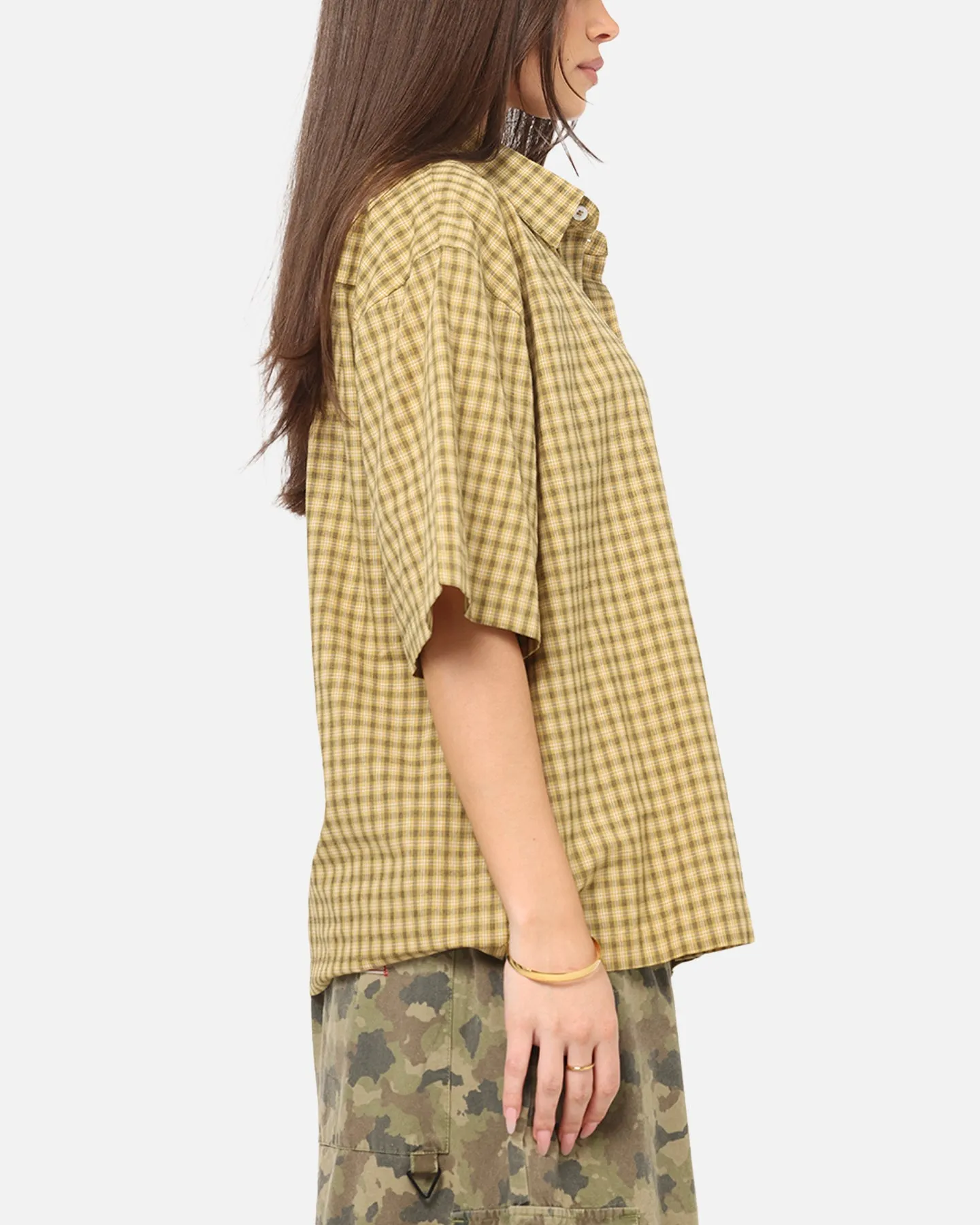 Carre Checkered Boxy Button Up Shirt Yellow Check sold by Culture Kings product image thumbnail 4