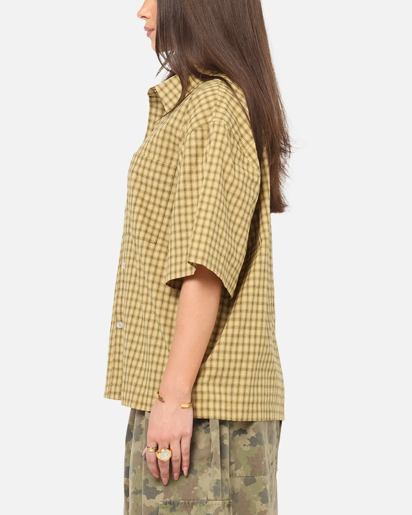 Carre Checkered Boxy Button Up Shirt Yellow Check sold by Culture Kings product image thumbnail 5