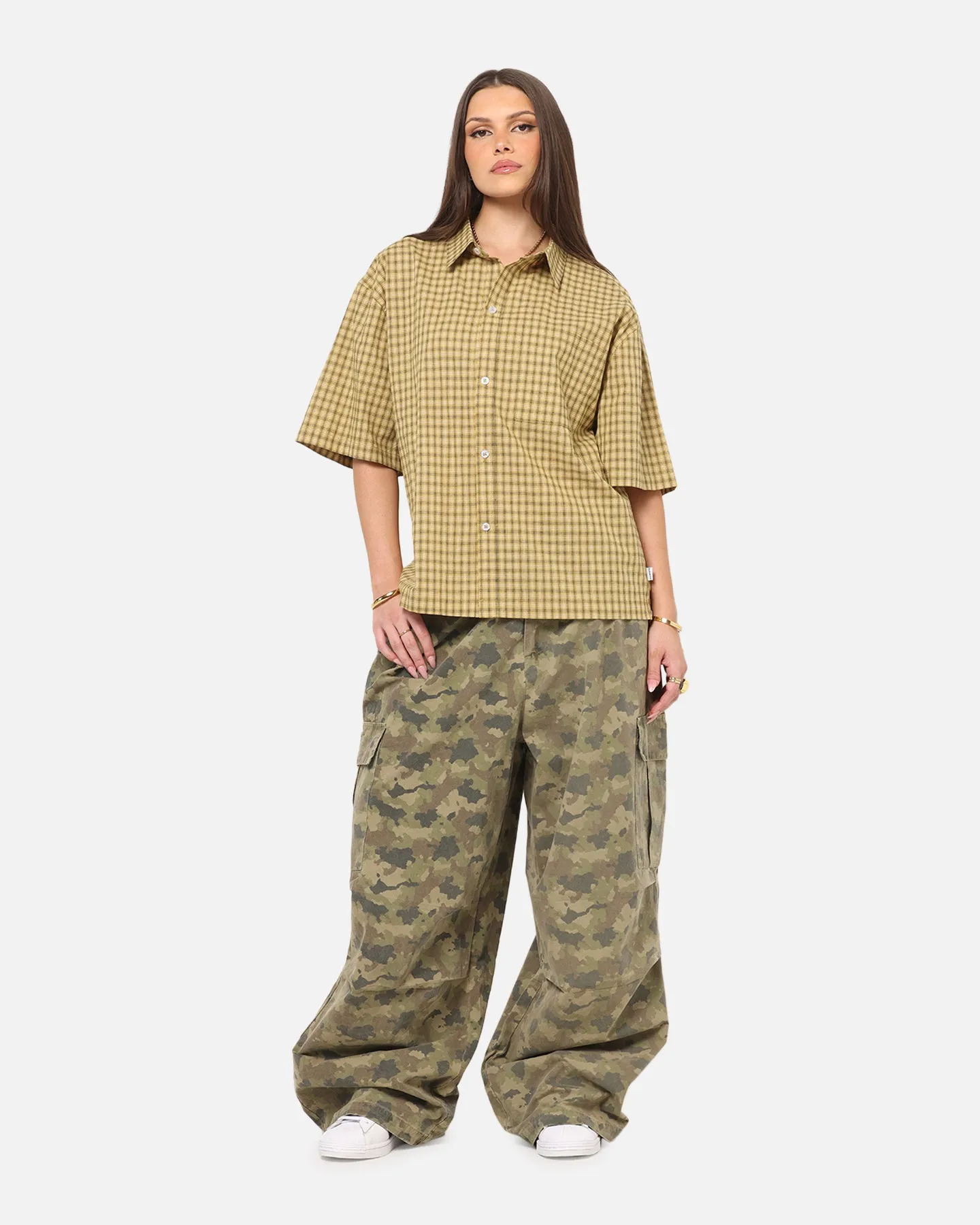 Carre Checkered Boxy Button Up Shirt Yellow Check sold by Culture Kings product image thumbnail 2