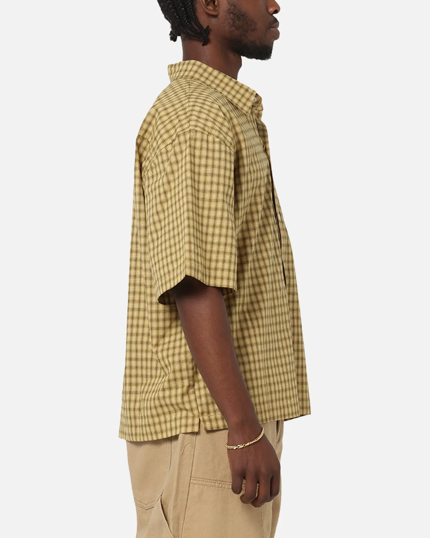 Carre Checkered Boxy Button Up Shirt Yellow Check sold by Culture Kings product image thumbnail 4