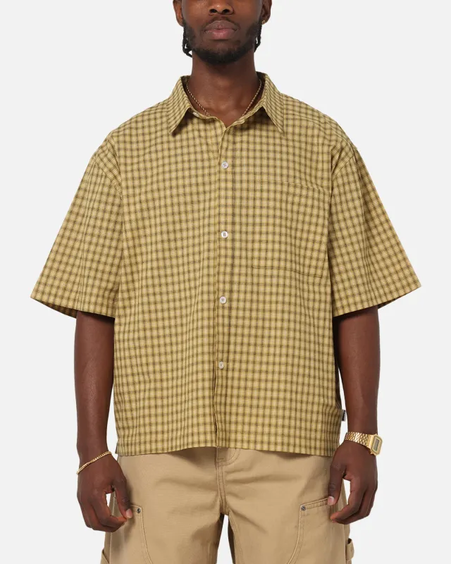 Carre Checkered Boxy Button Up Shirt Yellow Check sold by Culture Kings