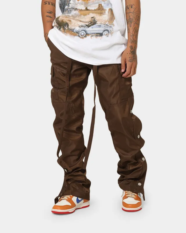MNML Snap Zipper II Cargo Pants Brown sold by Culture Kings