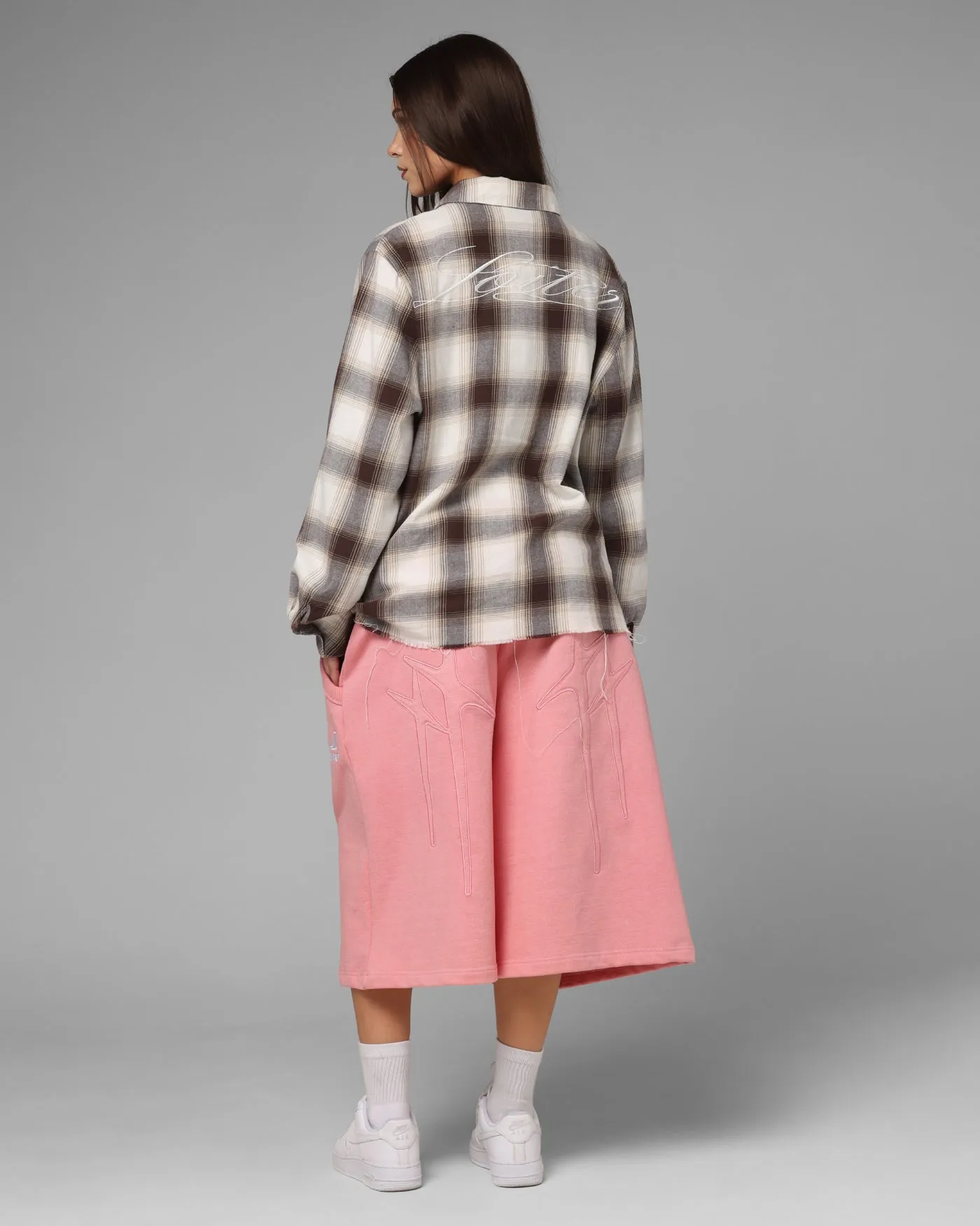 Loiter Heaven Distressed Flannel Button Up Shirt Brown/Beige sold by Culture Kings product image thumbnail 3