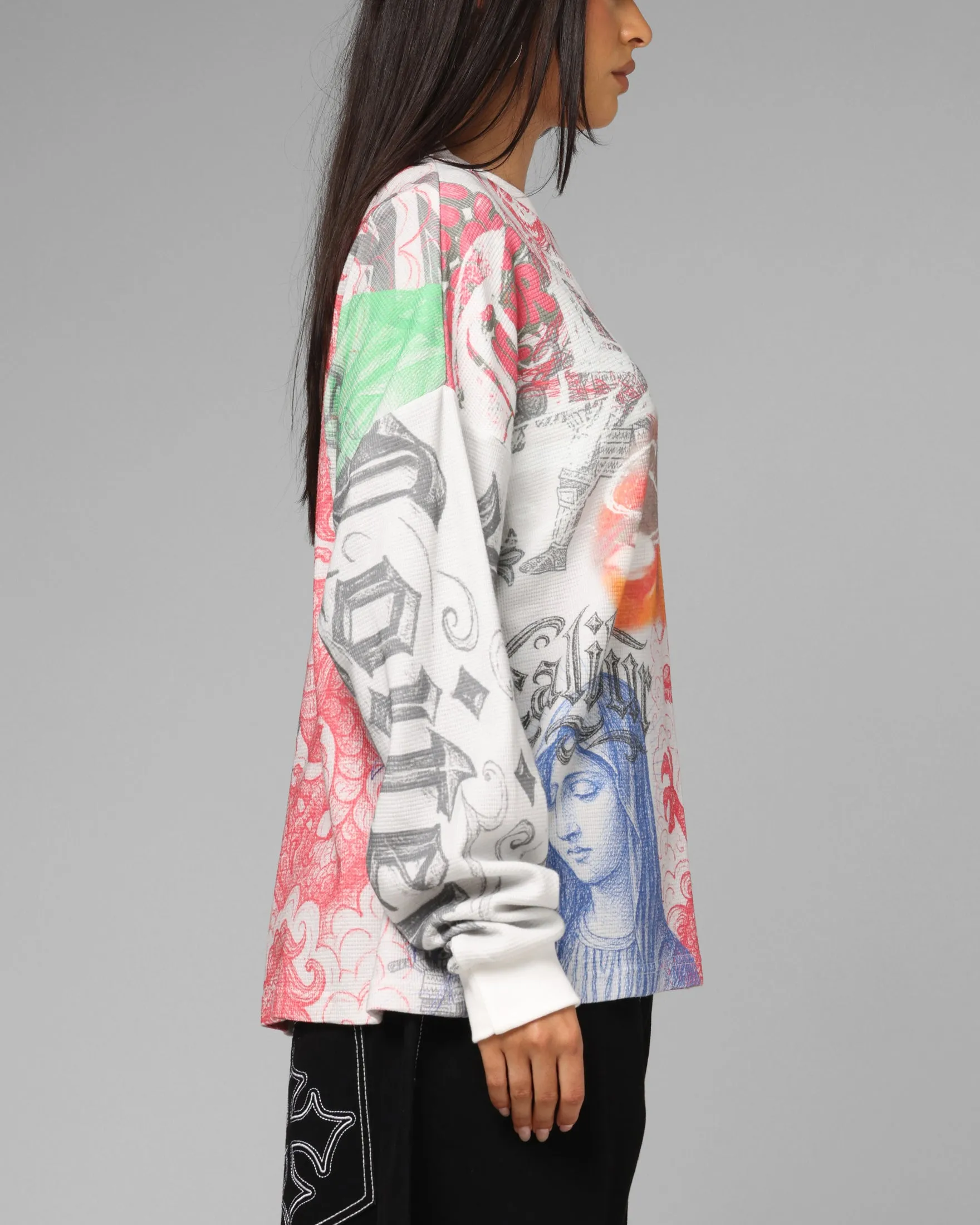 Loiter Sketch Book Long Sleeve T-Shirt White sold by Culture Kings product image thumbnail 4