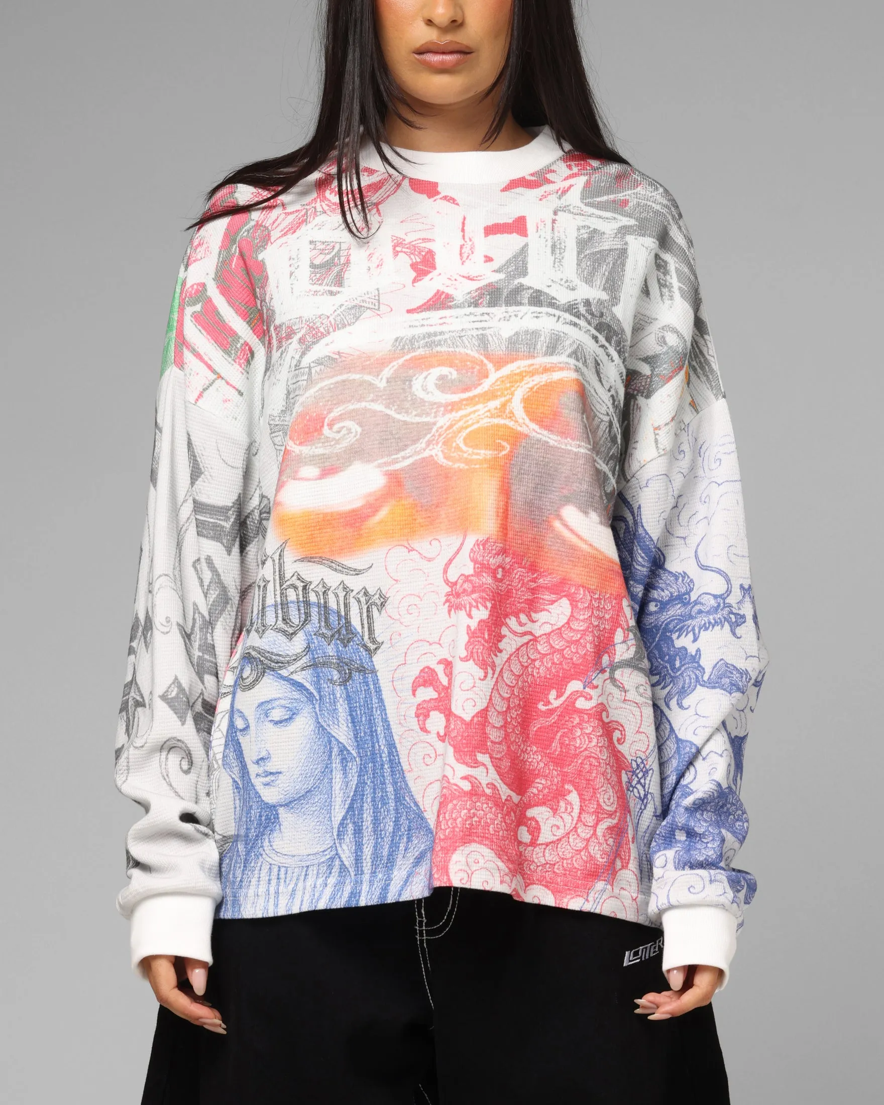 Loiter Sketch Book Long Sleeve T-Shirt White sold by Culture Kings