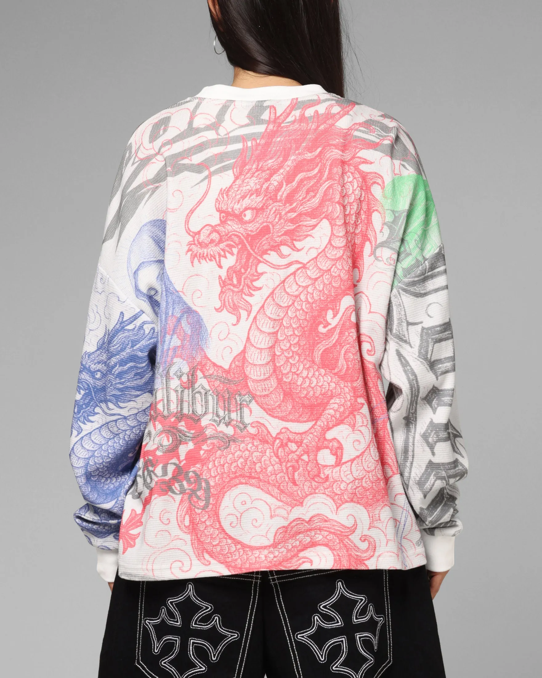 Loiter Sketch Book Long Sleeve T-Shirt White sold by Culture Kings product image thumbnail 3