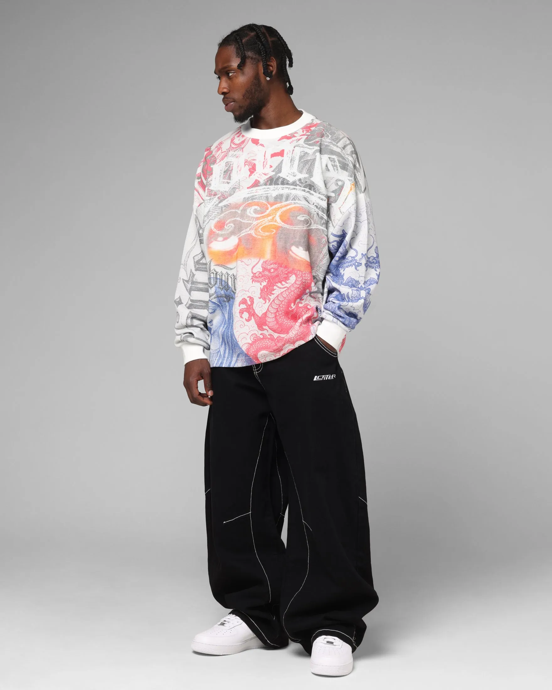 Loiter Sketch Book Long Sleeve T-Shirt White sold by Culture Kings product image thumbnail 2