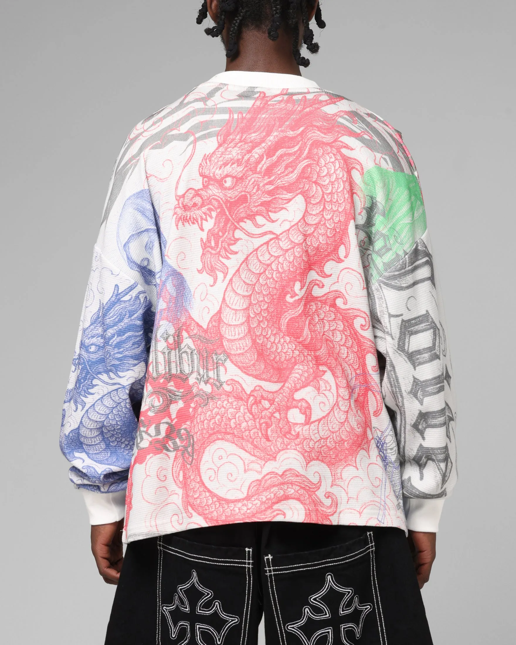 Loiter Sketch Book Long Sleeve T-Shirt White sold by Culture Kings product image thumbnail 3