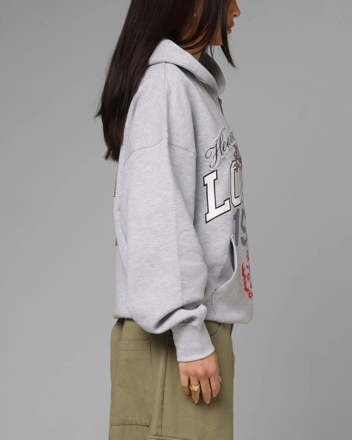 Loiter Drop Out Zip Hoodie Grey sold by Culture Kings product image thumbnail 5