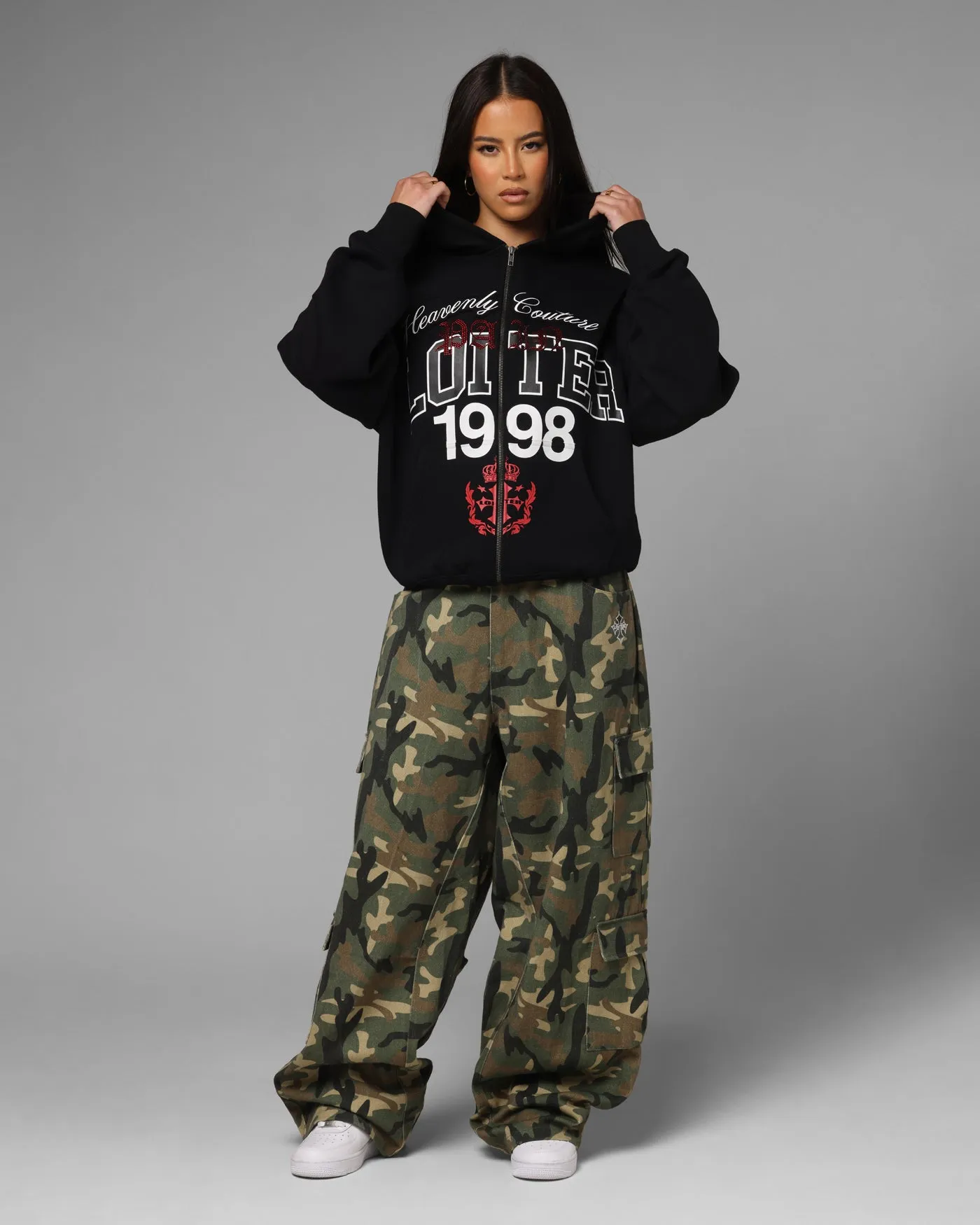 Loiter Drop Out Zip Hoodie Black sold by Culture Kings product image thumbnail 3