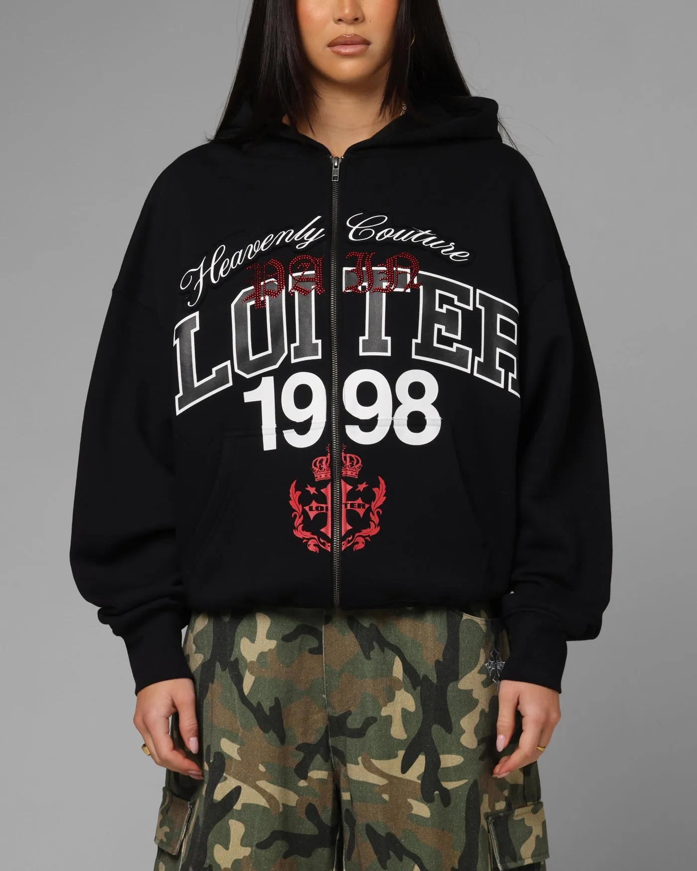 Loiter Drop Out Zip Hoodie Black sold by Culture Kings