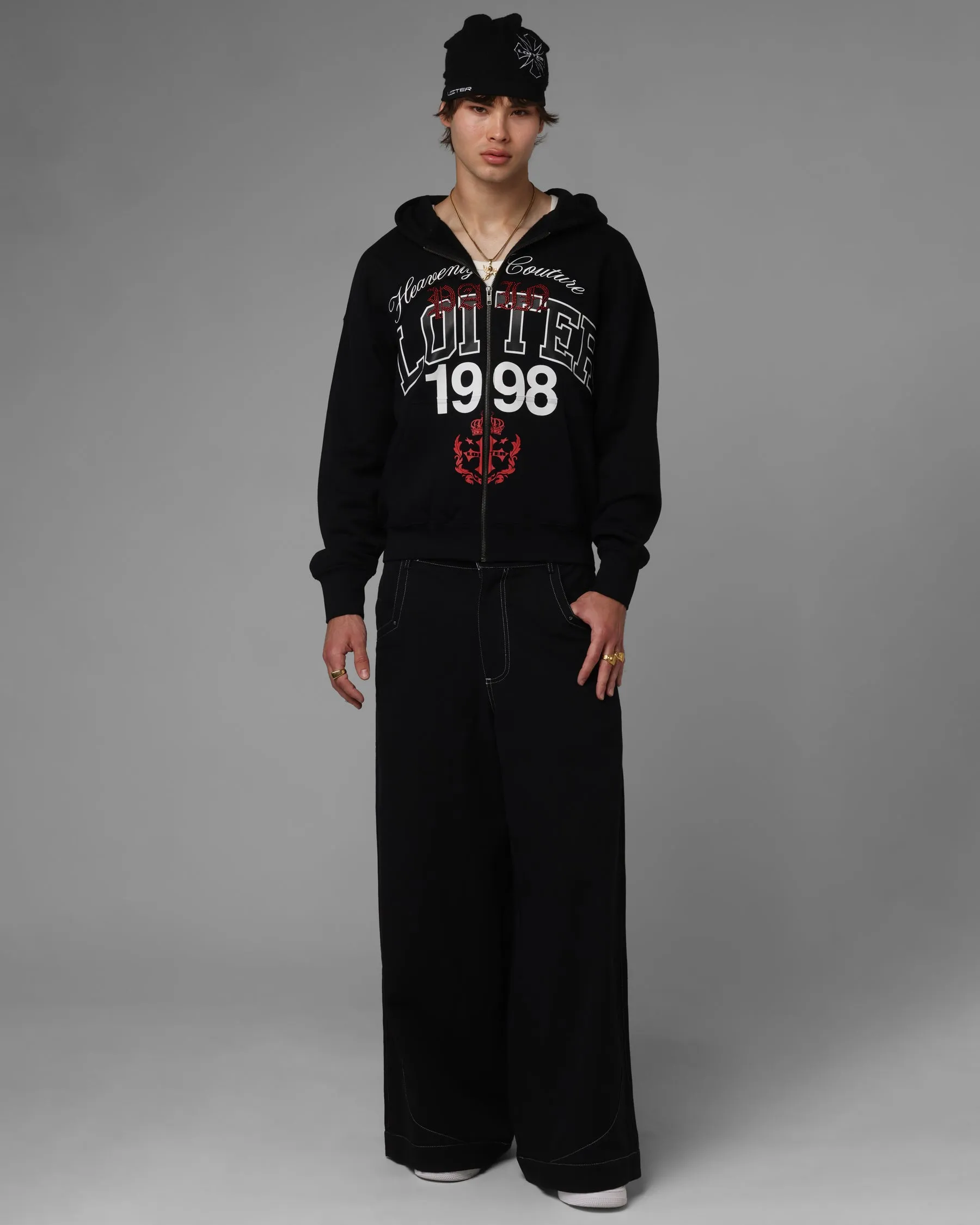 Loiter Drop Out Zip Hoodie Black sold by Culture Kings product image thumbnail 3