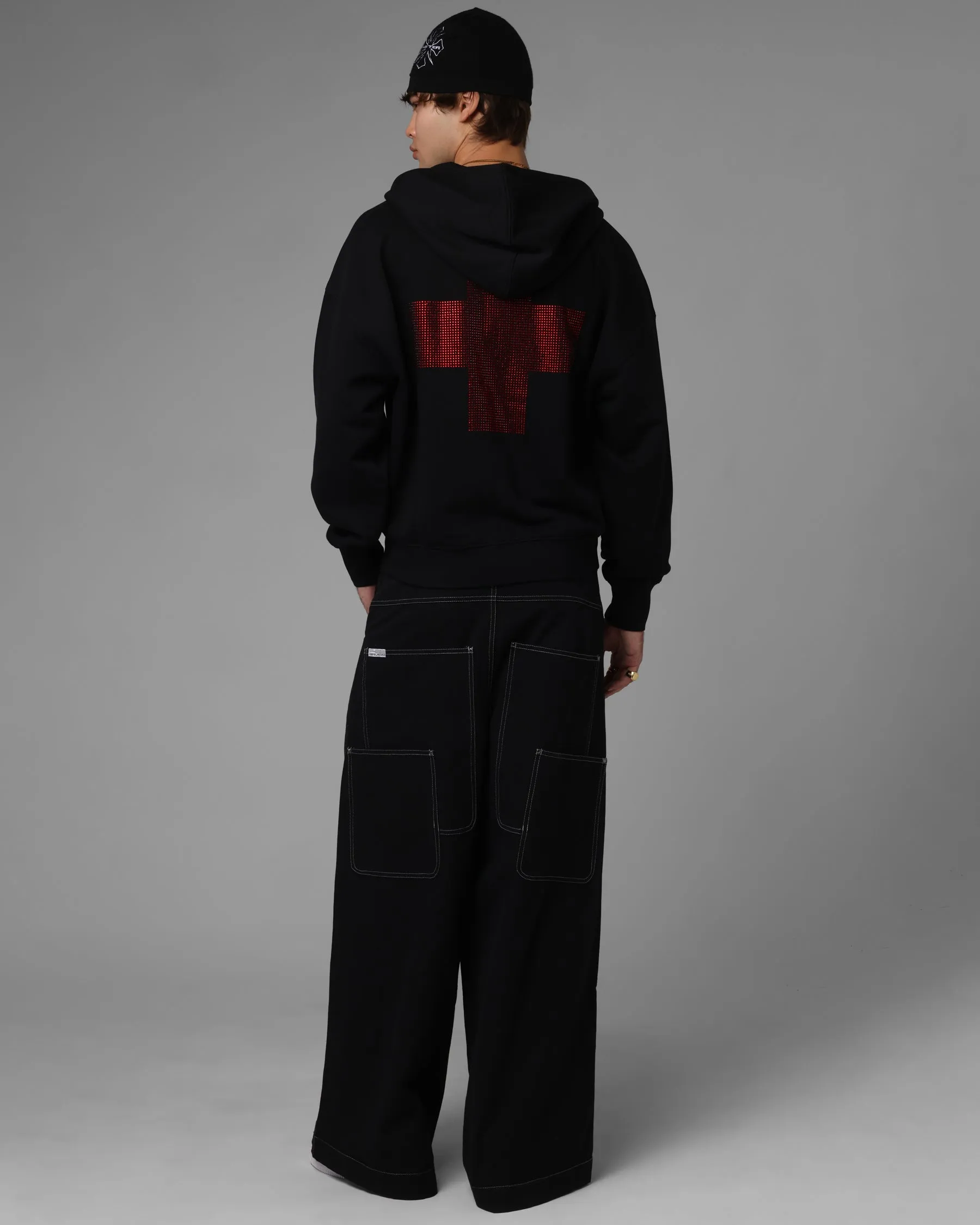 Loiter Drop Out Zip Hoodie Black sold by Culture Kings product image thumbnail 4