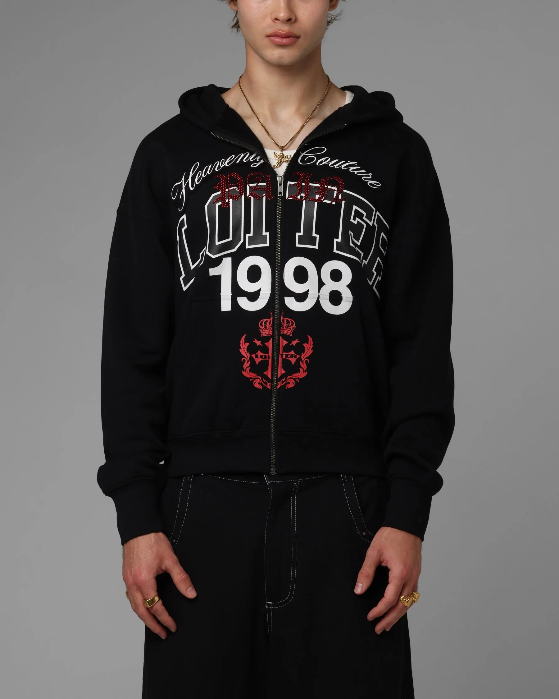 Loiter Drop Out Zip Hoodie Black sold by Culture Kings